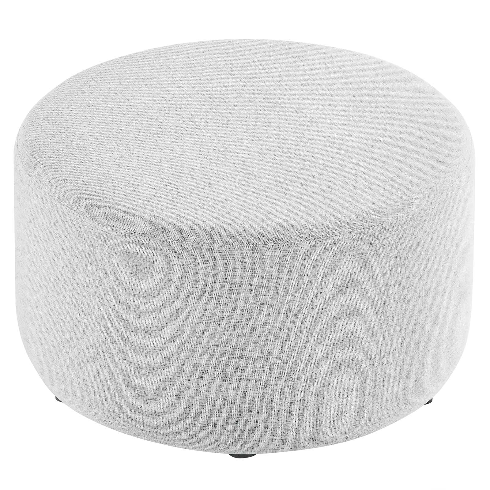 Callum Large 29" Round Woven Heathered Fabric Upholstered Ottoman By Modway - EEI-6647 - Image 16
