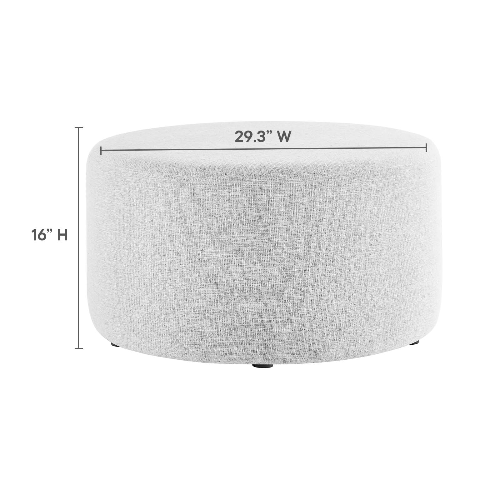 Callum Large 29" Round Woven Heathered Fabric Upholstered Ottoman By Modway - EEI-6647 - Image 19