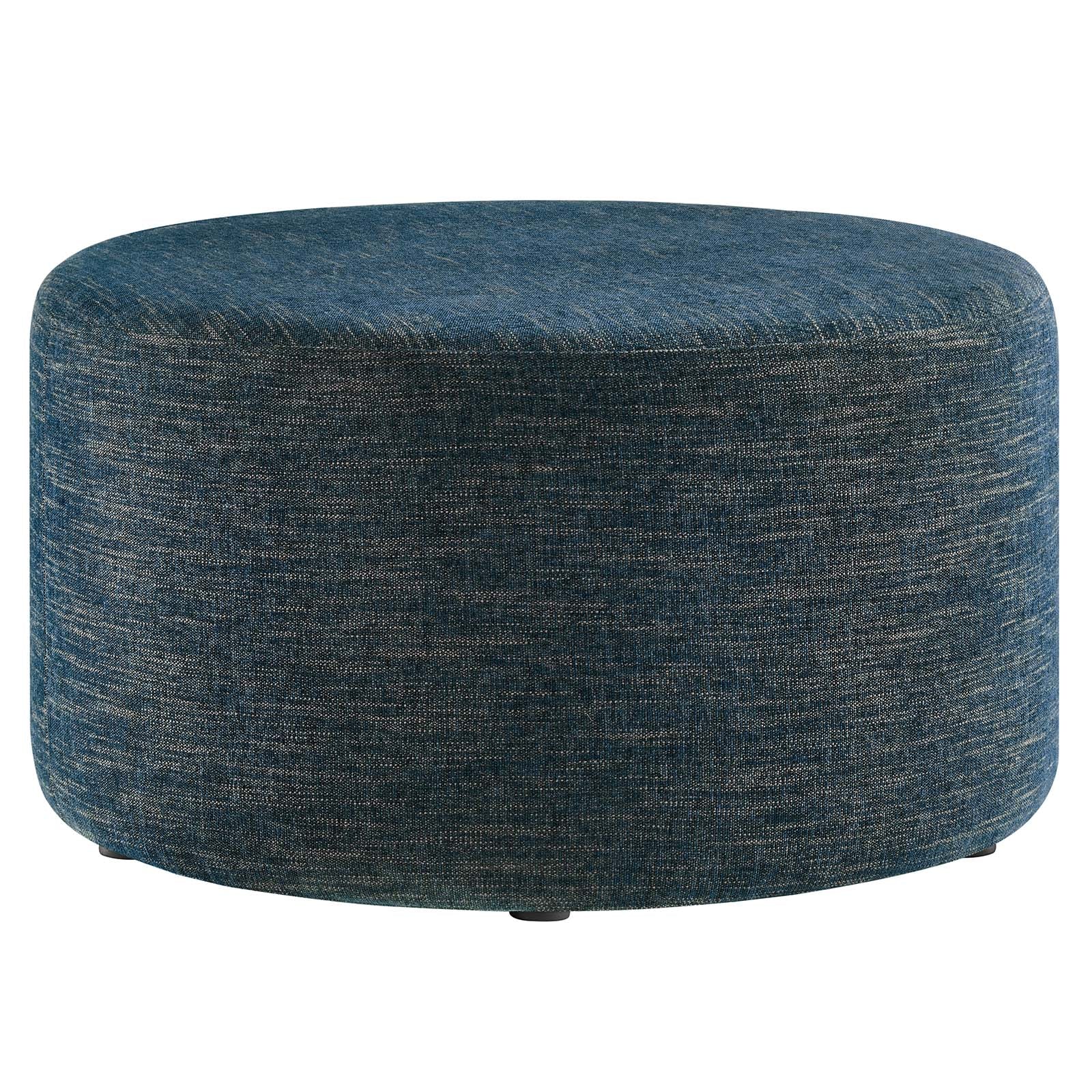 Callum Large 29" Round Woven Heathered Fabric Upholstered Ottoman By Modway - EEI-6647 - Image 2