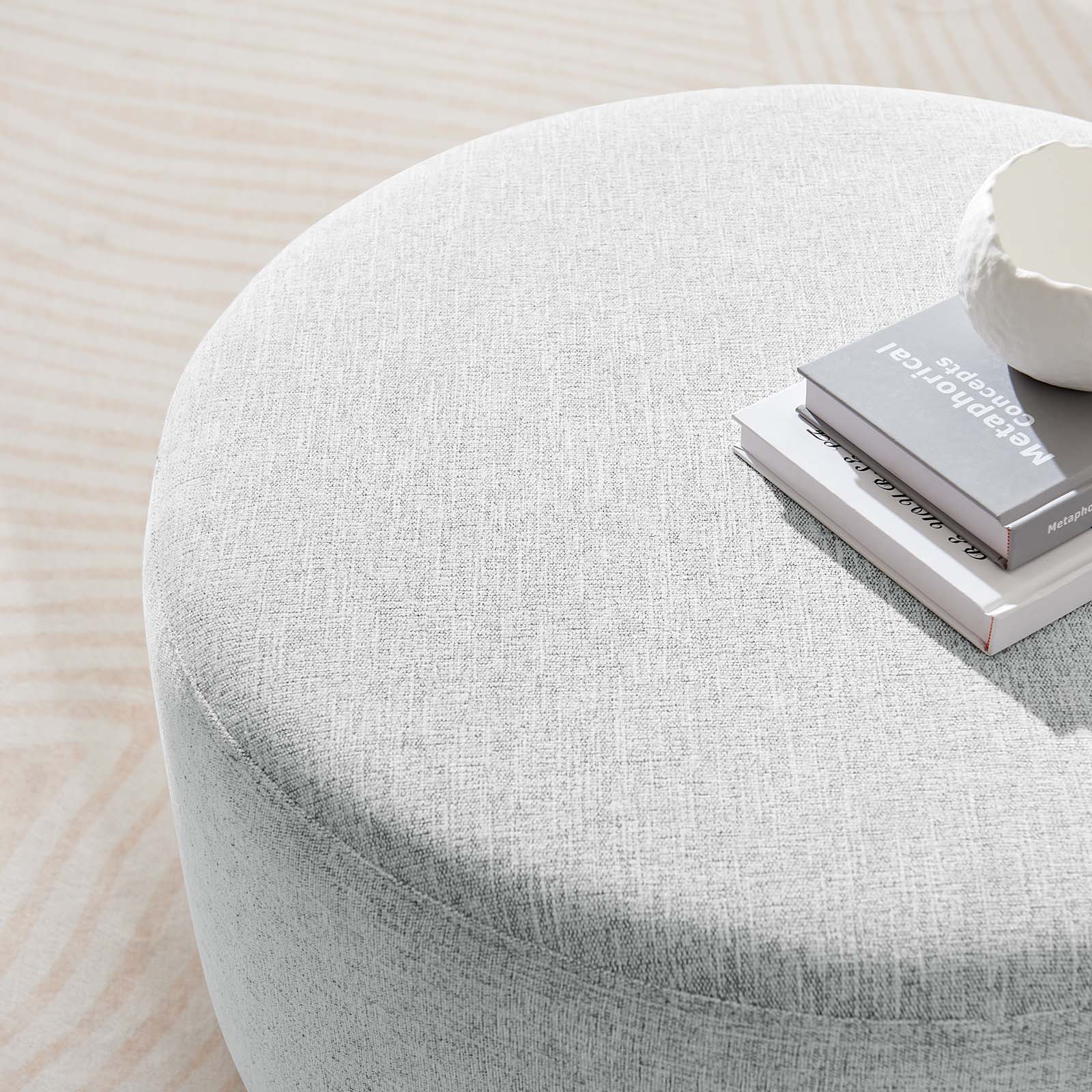 Callum Large 29" Round Woven Heathered Fabric Upholstered Ottoman By Modway - EEI-6647 - Image 20