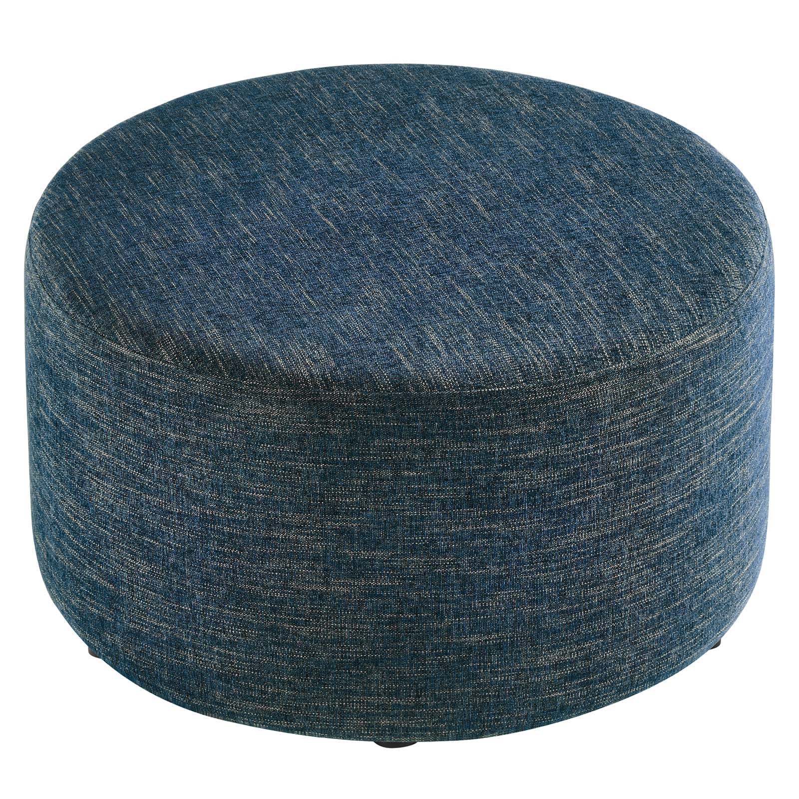 Callum Large 29" Round Woven Heathered Fabric Upholstered Ottoman By Modway - EEI-6647 - Image 3