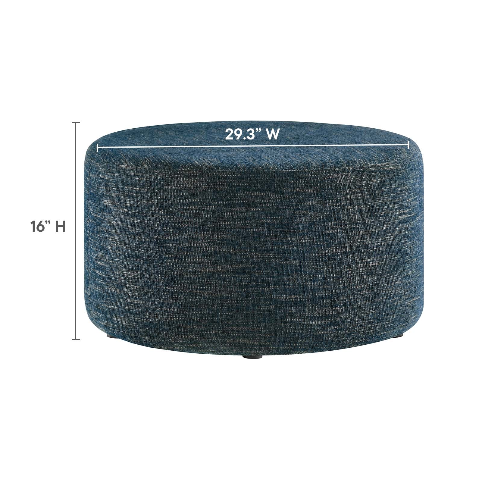 Callum Large 29" Round Woven Heathered Fabric Upholstered Ottoman By Modway - EEI-6647 - Image 6