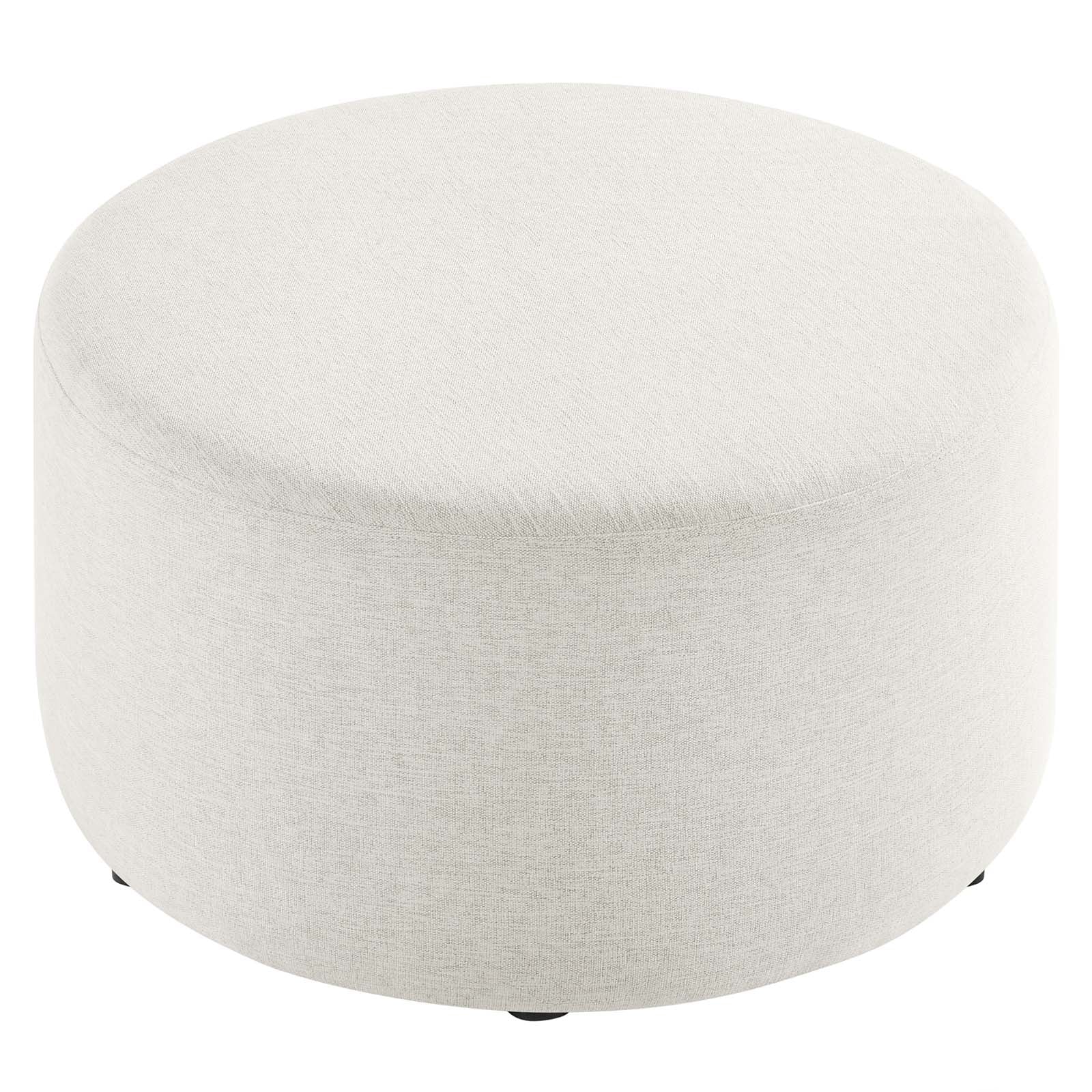 Callum Large 29" Round Woven Heathered Fabric Upholstered Ottoman By Modway - EEI-6647 - Image 9