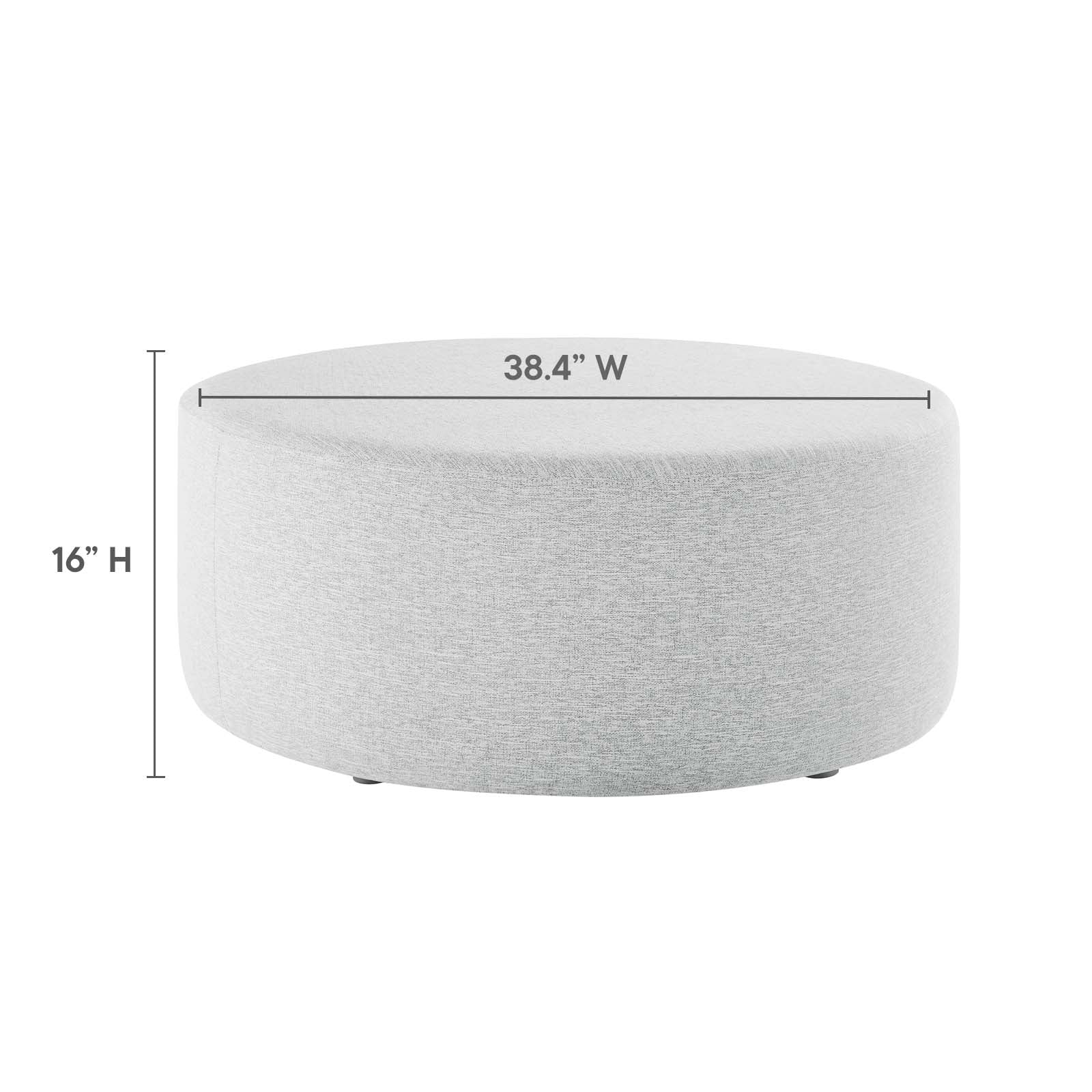 Callum Large 38" Round Woven Heathered Fabric Upholstered Ottoman By Modway - EEI-6649 - Image 19