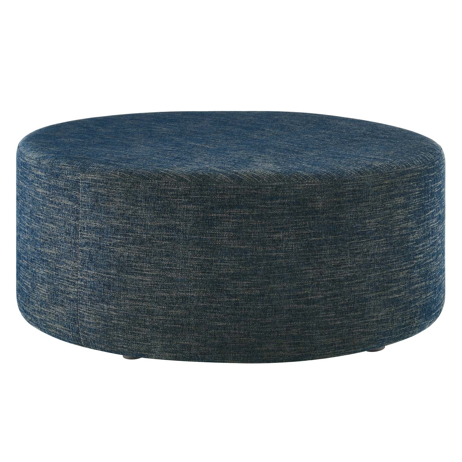 Callum Large 38" Round Woven Heathered Fabric Upholstered Ottoman By Modway - EEI-6649 - Image 2