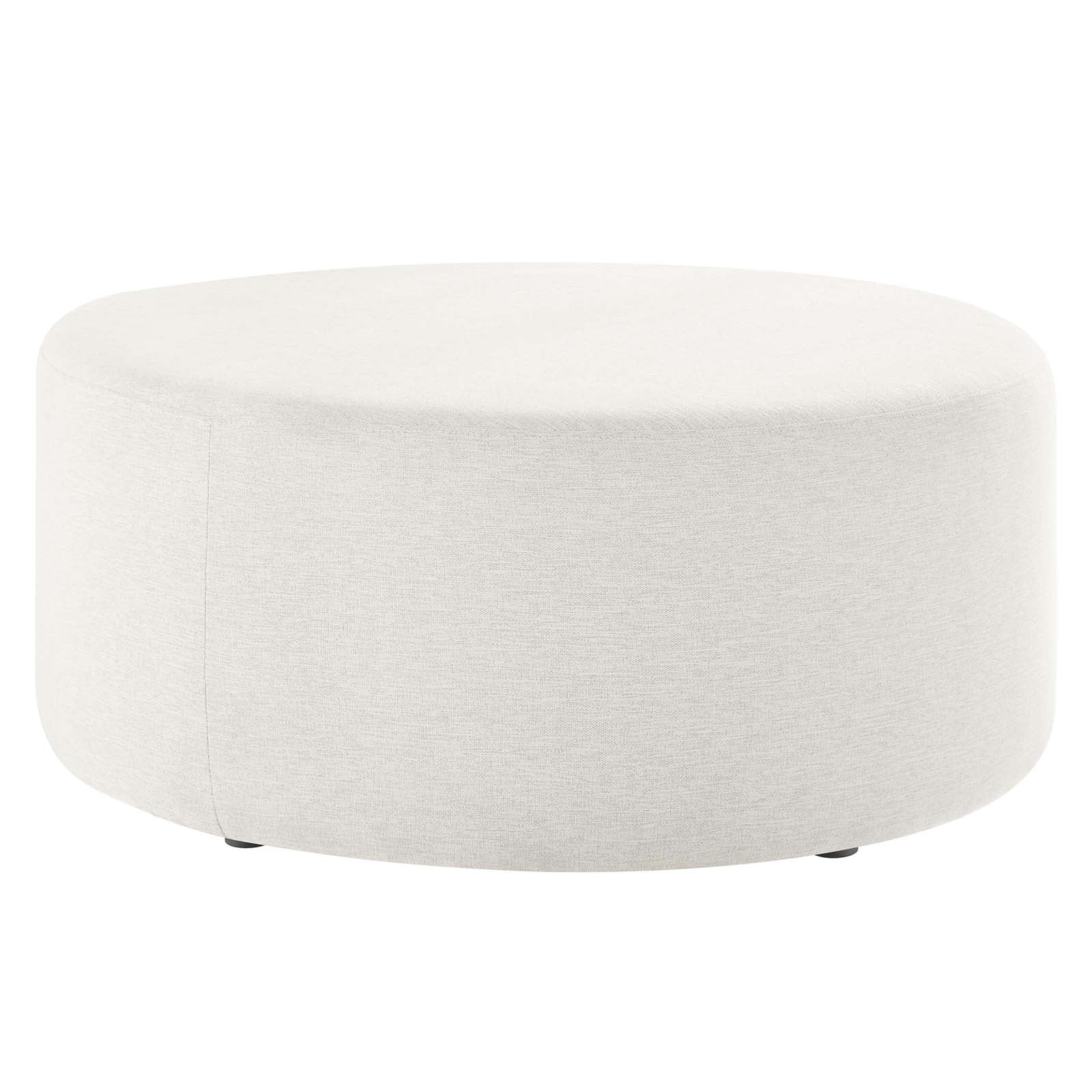 Callum Large 38" Round Woven Heathered Fabric Upholstered Ottoman By Modway - EEI-6649 - Image 8