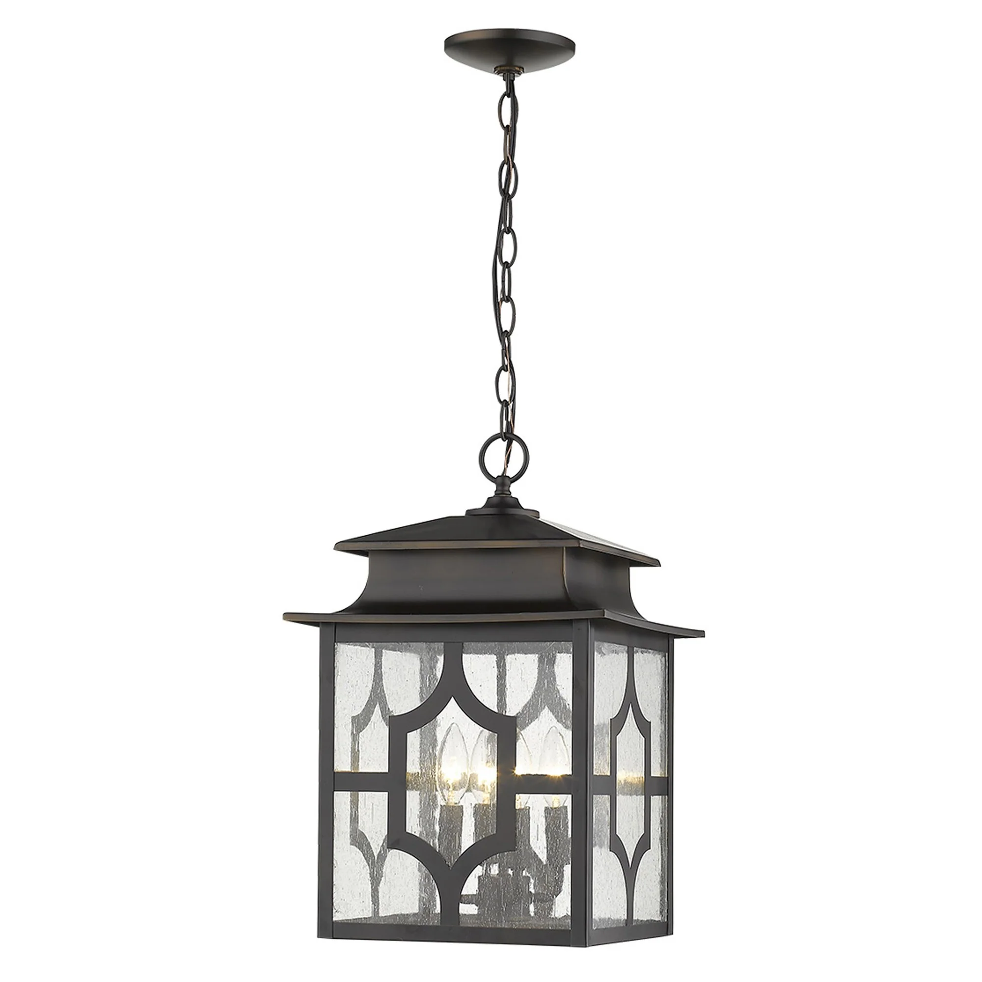 Calvert 4-Light Oil-Rubbed Bronze Hanging Lantern By Homeroots - Image 2