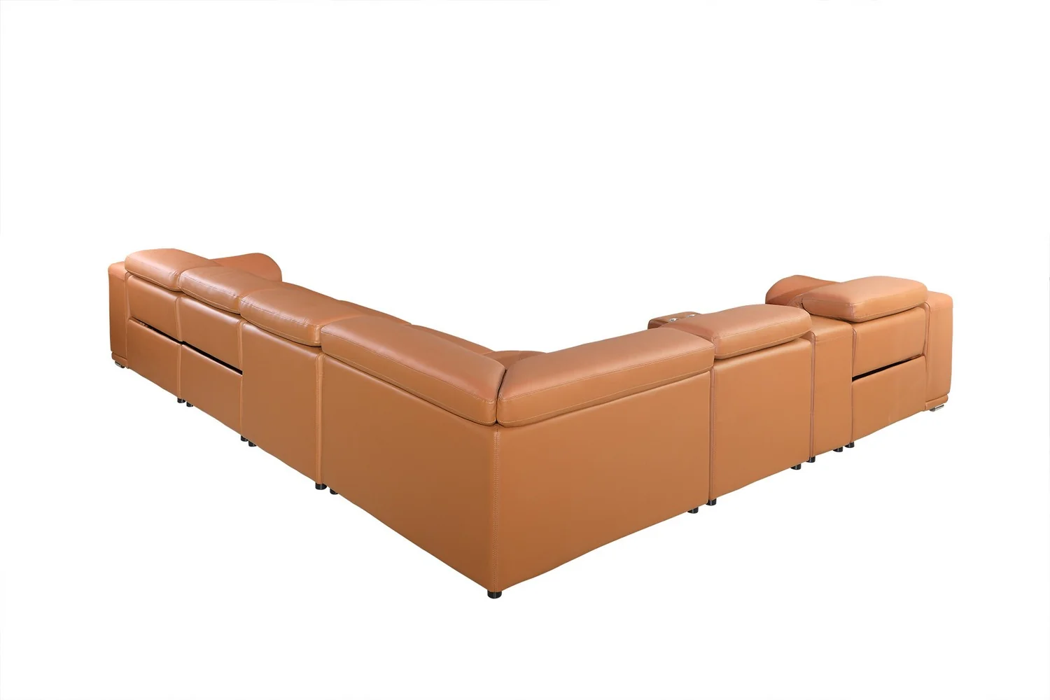 Camel Power Reclining 8PC Sectional By Homeroots - 366355 - Image 2