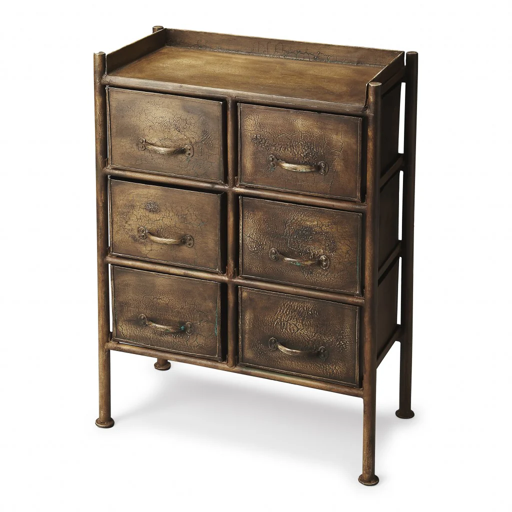 Cameron Industrial Chic Drawer Chest By Homeroots - Image 2