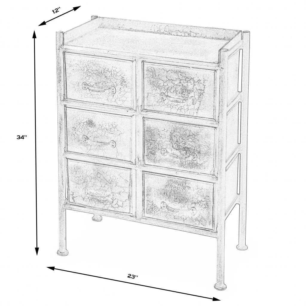 Cameron Industrial Chic Drawer Chest By Homeroots - Image 6
