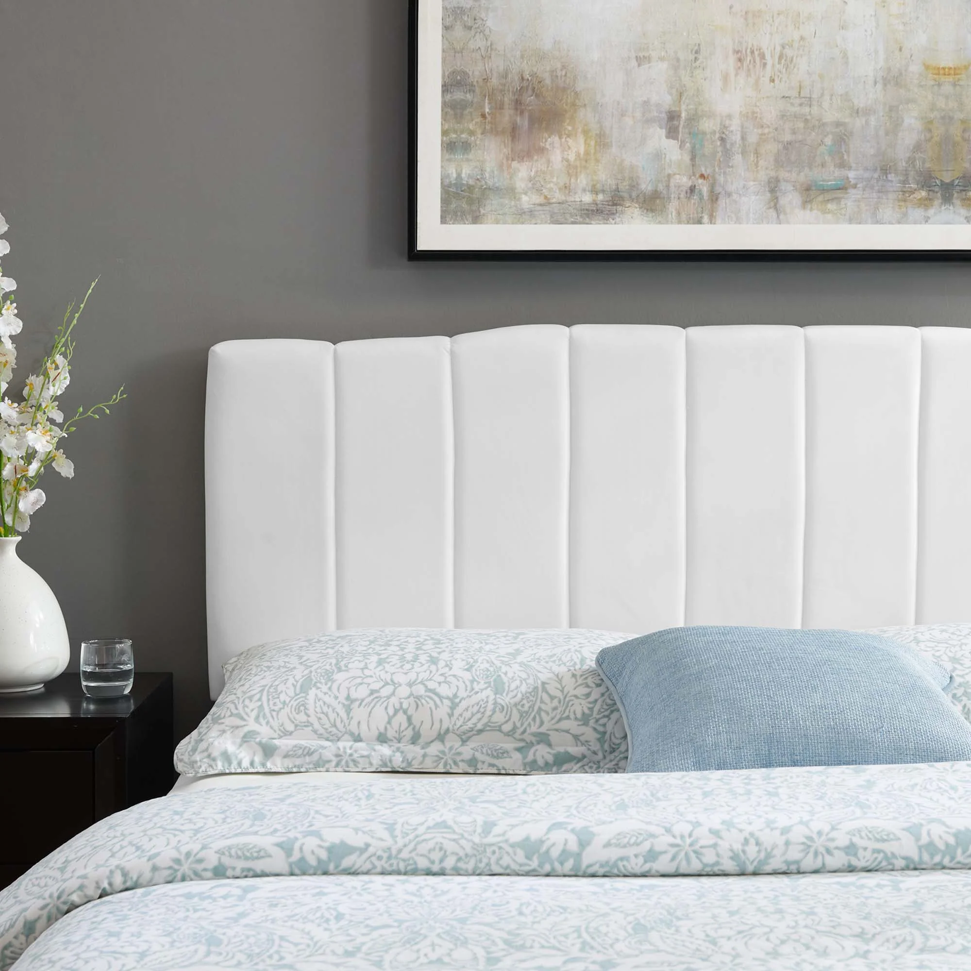 Camilla Channel Tufted Performance Velvet Full/Queen Headboard by Modway - Image 8