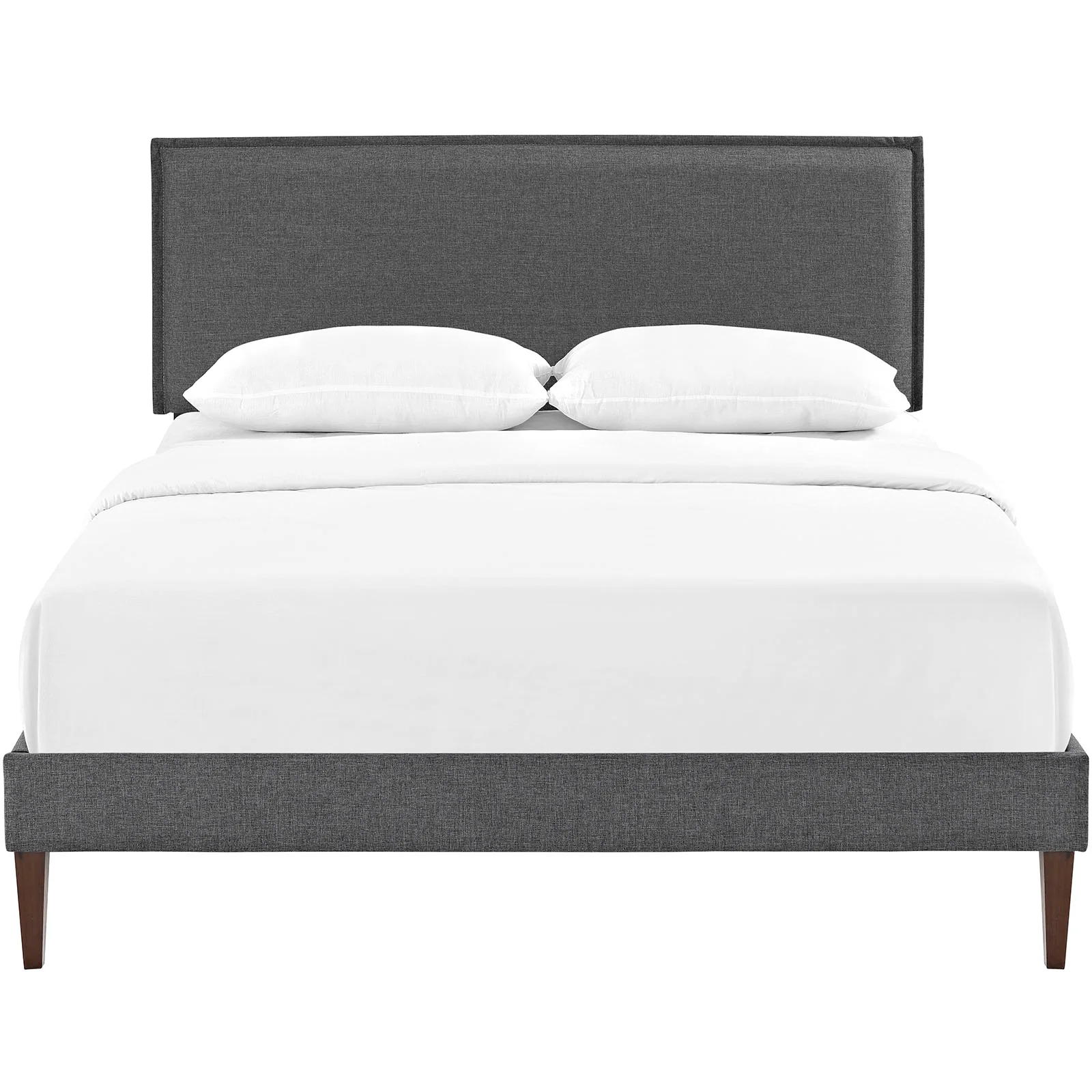 Camille Fabric Full Platform Bed with Squared Tapered Legs by Modway - Image 5