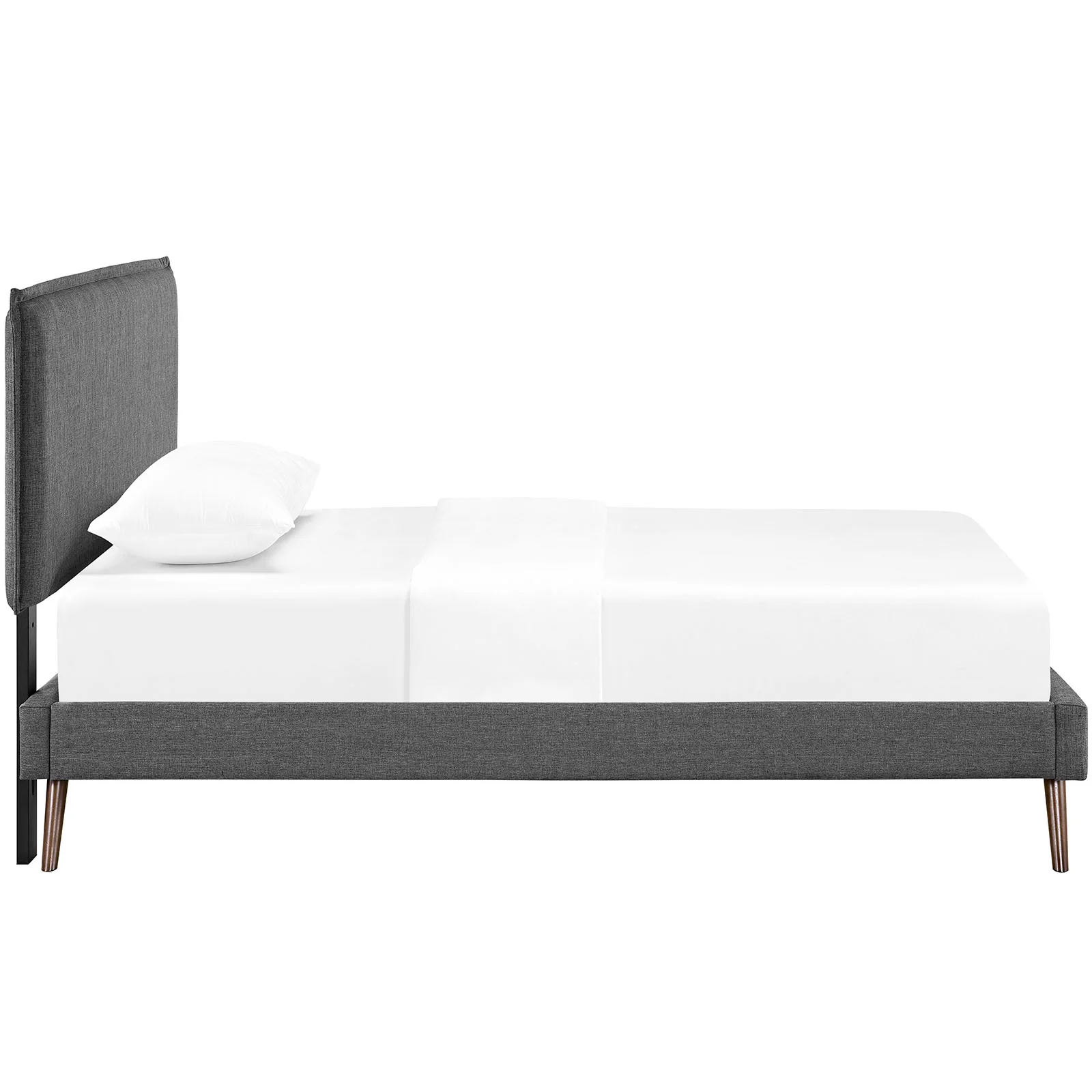 Camille Fabric Twin Platform Bed with Round Splayed Legs by Modway - Image 4