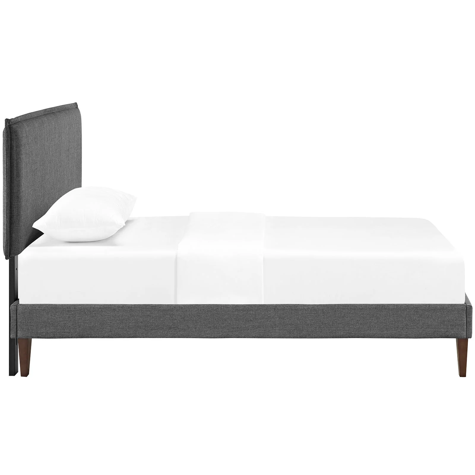 Camille Fabric Twin Platform Bed with Squared Tapered Legs by Modway - Image 4