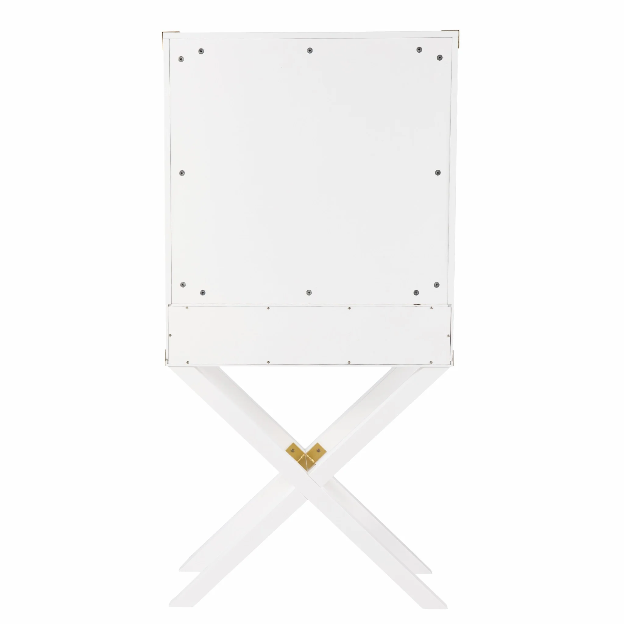 Campaign White And Gold Tall Bar Cabinet By Homeroots - Image 7