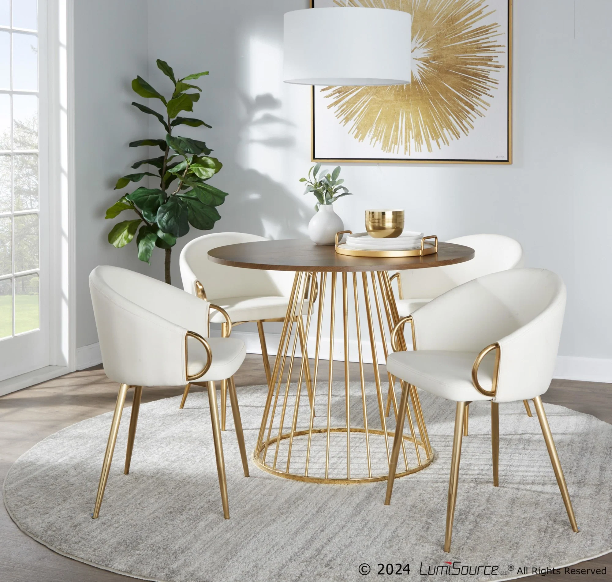 Canary Cosmo Dining Table By LumiSource - DT-CNRY-CNRYCSMO2 AUBK - Image 11