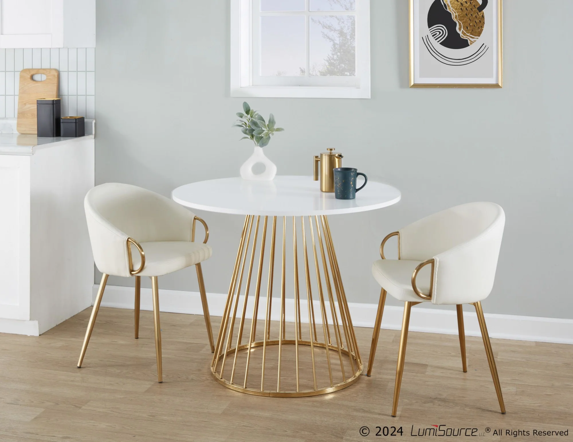 Canary Cosmo Dining Table By LumiSource - DT-CNRY-CNRYCSMO2 AUBK - Image 7