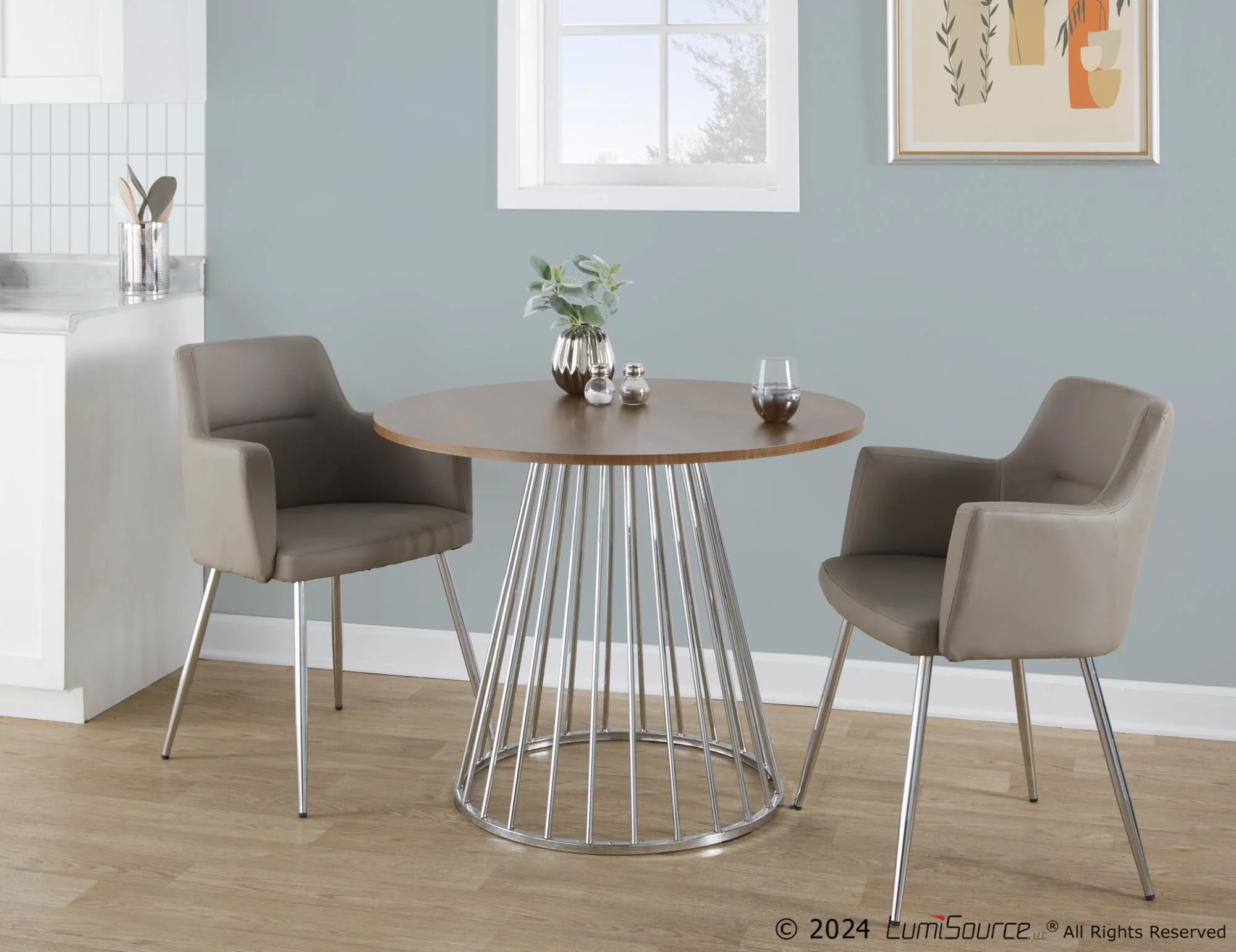 Canary Cosmo Dining Table By LumiSource - DT-CNRY-CNRYCSMO2 SVBK - Image 11