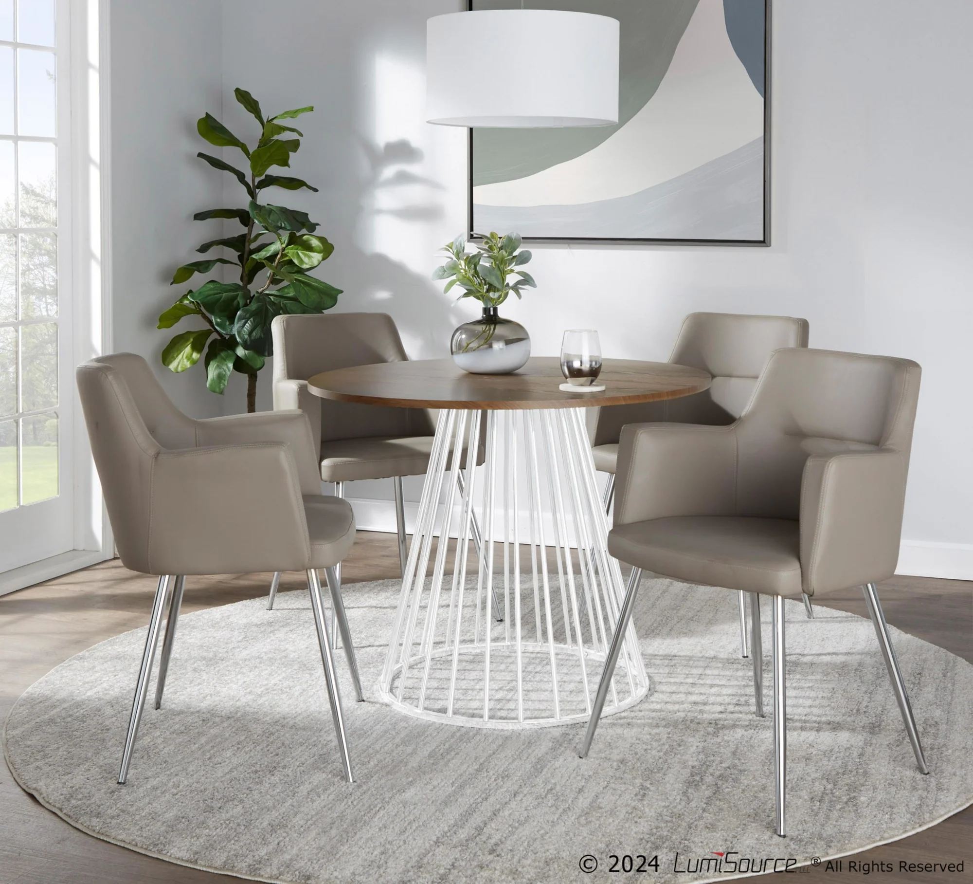Canary Cosmo Dining Table By LumiSource - DT-CNRY-CNRYCSMO2 WBK - Image 10