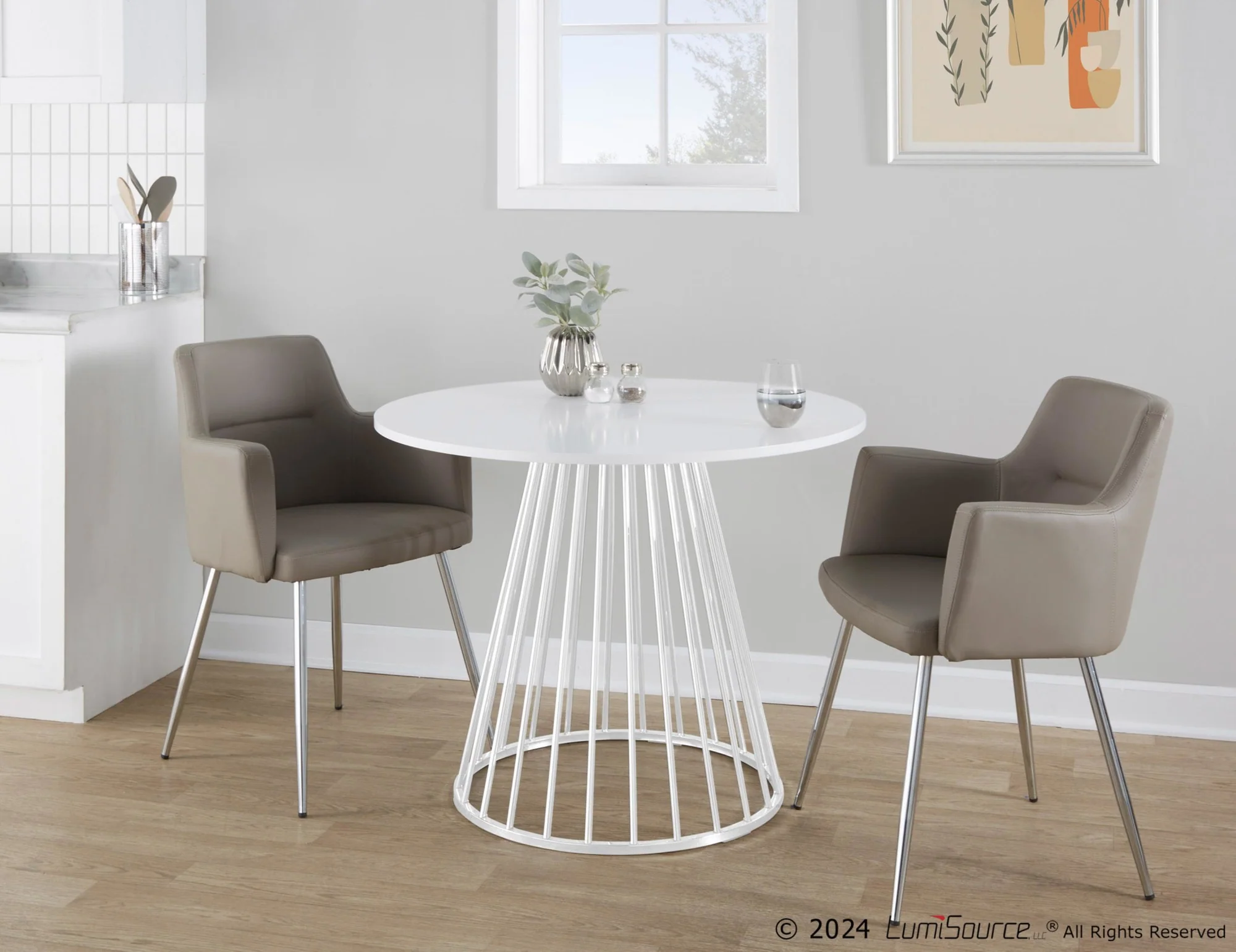 Canary Cosmo Dining Table By LumiSource - DT-CNRY-CNRYCSMO2 WBK - Image 6