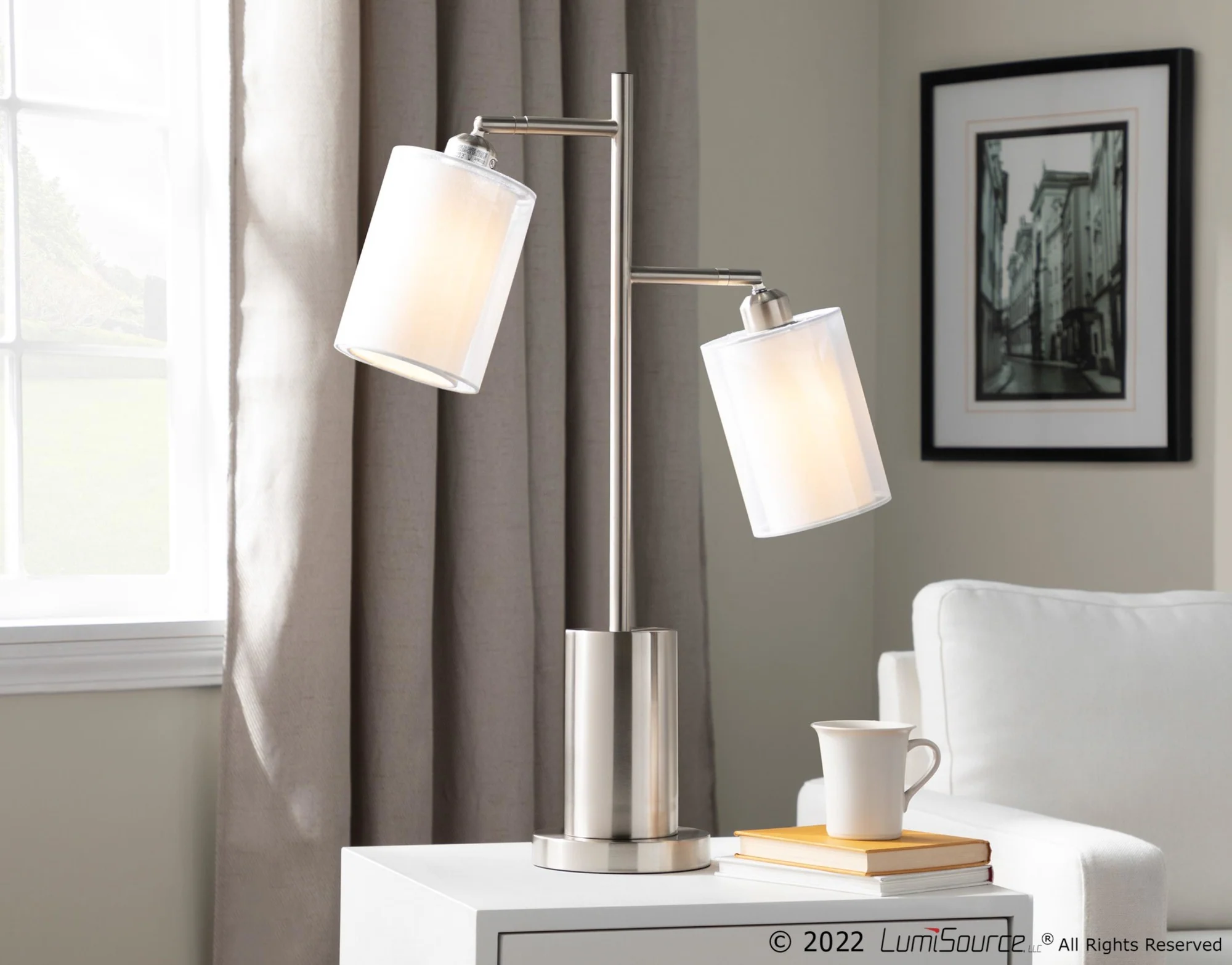 Cannes Table Lamp White By LumiSource - Image 12