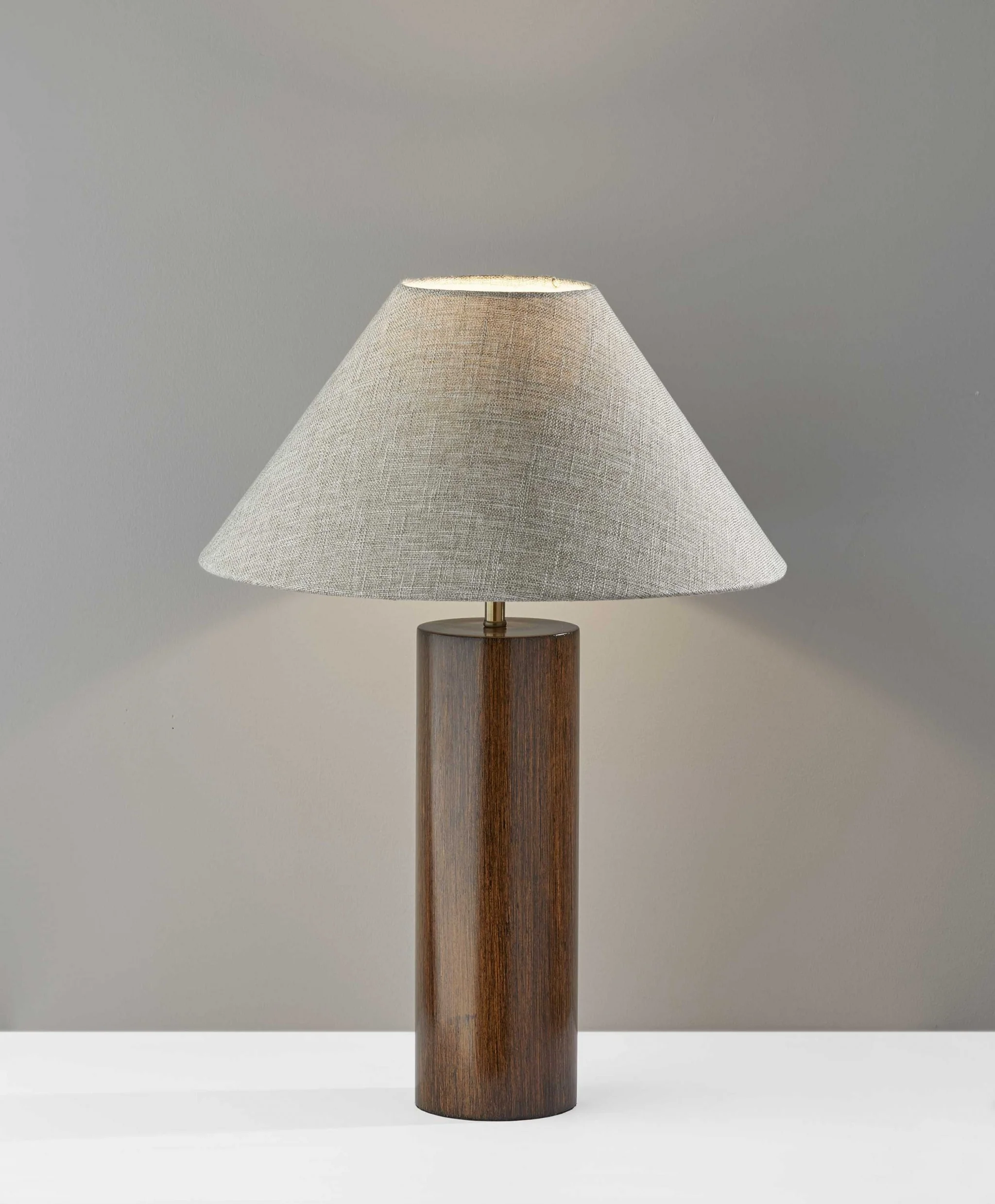 Canopy Walnut Wood Block Table Lamp By Homeroots - Image 3
