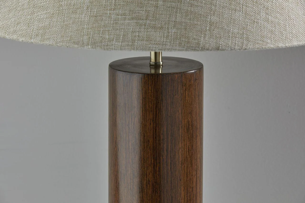Canopy Walnut Wood Block Table Lamp By Homeroots - Image 6