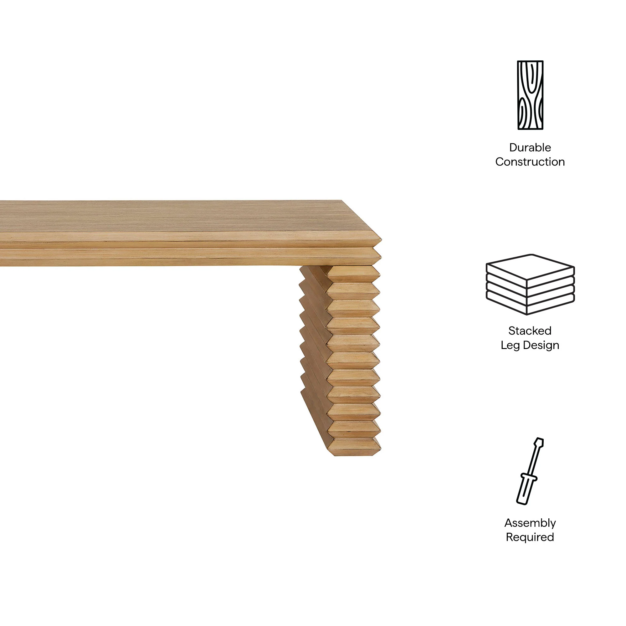 Canto Rectangular Stacked Design Coffee Table by Modway - Image 7