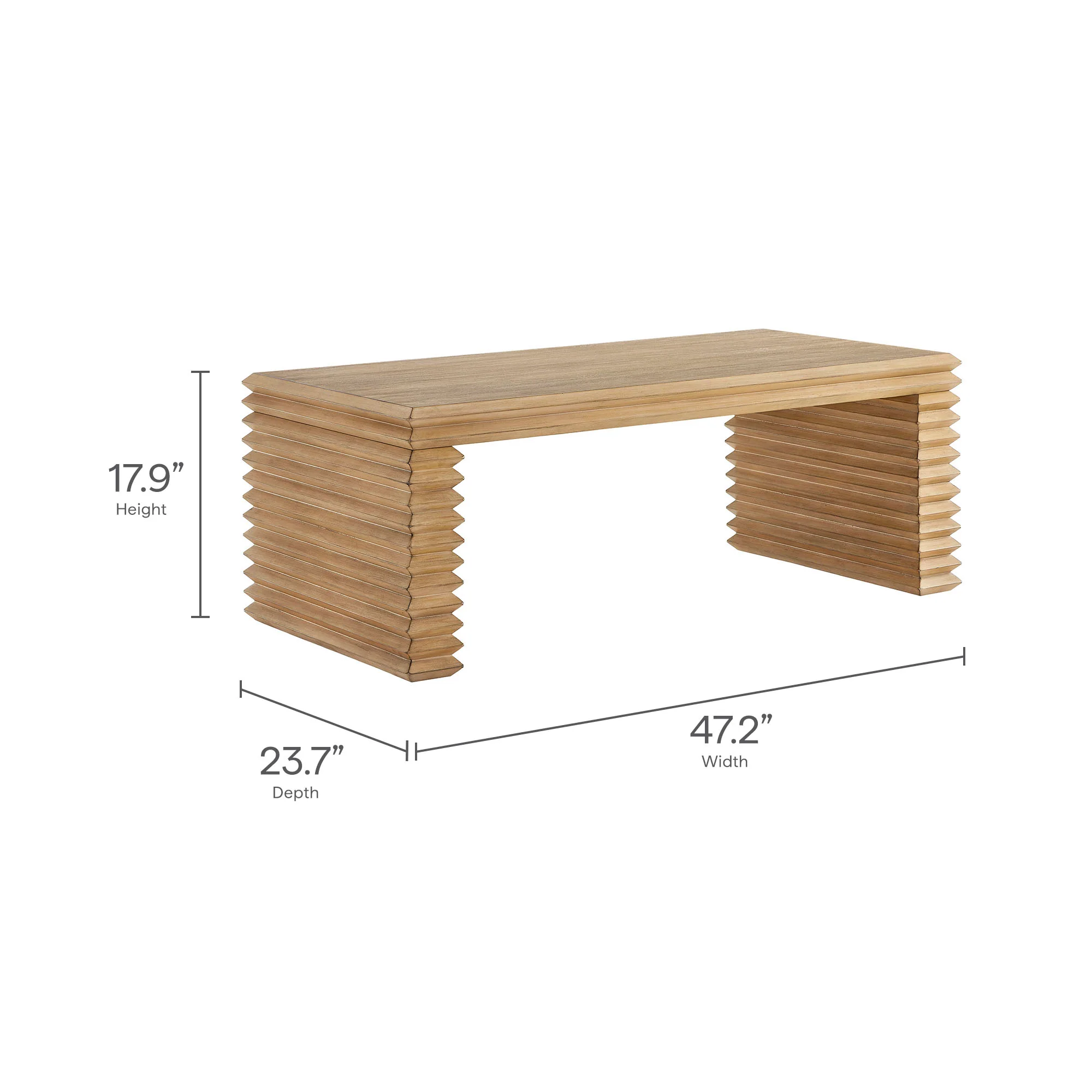 Canto Rectangular Stacked Design Coffee Table by Modway - Image 8