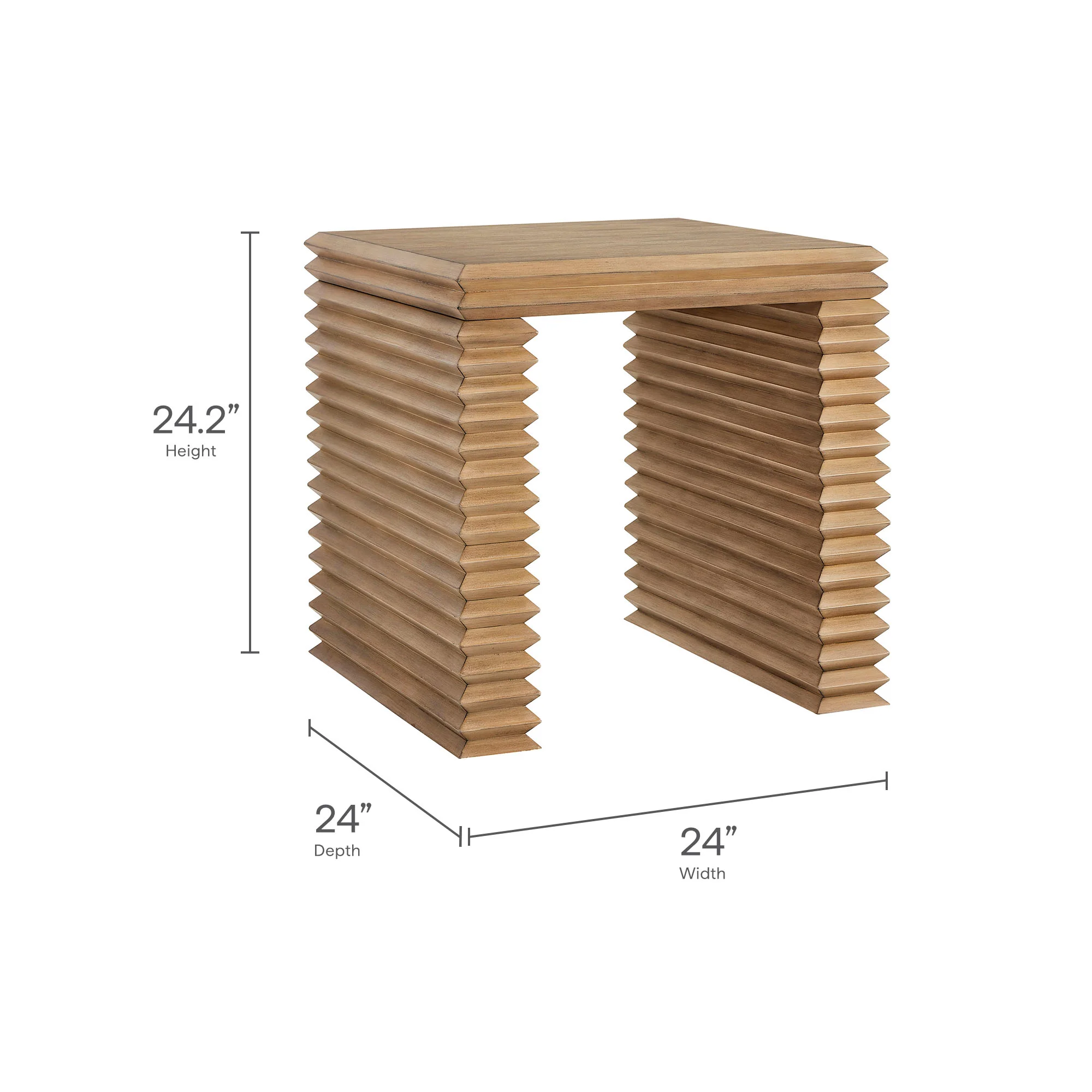 Canto Square 24" Stacked Design End Table by Modway - Image 8