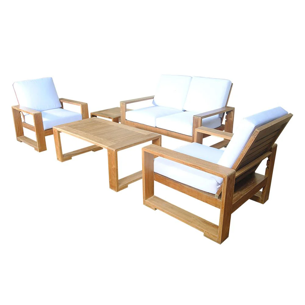 Capistrano 5-Piece Deep Seating Loveseat Collection By Anderson Teak - Image 3