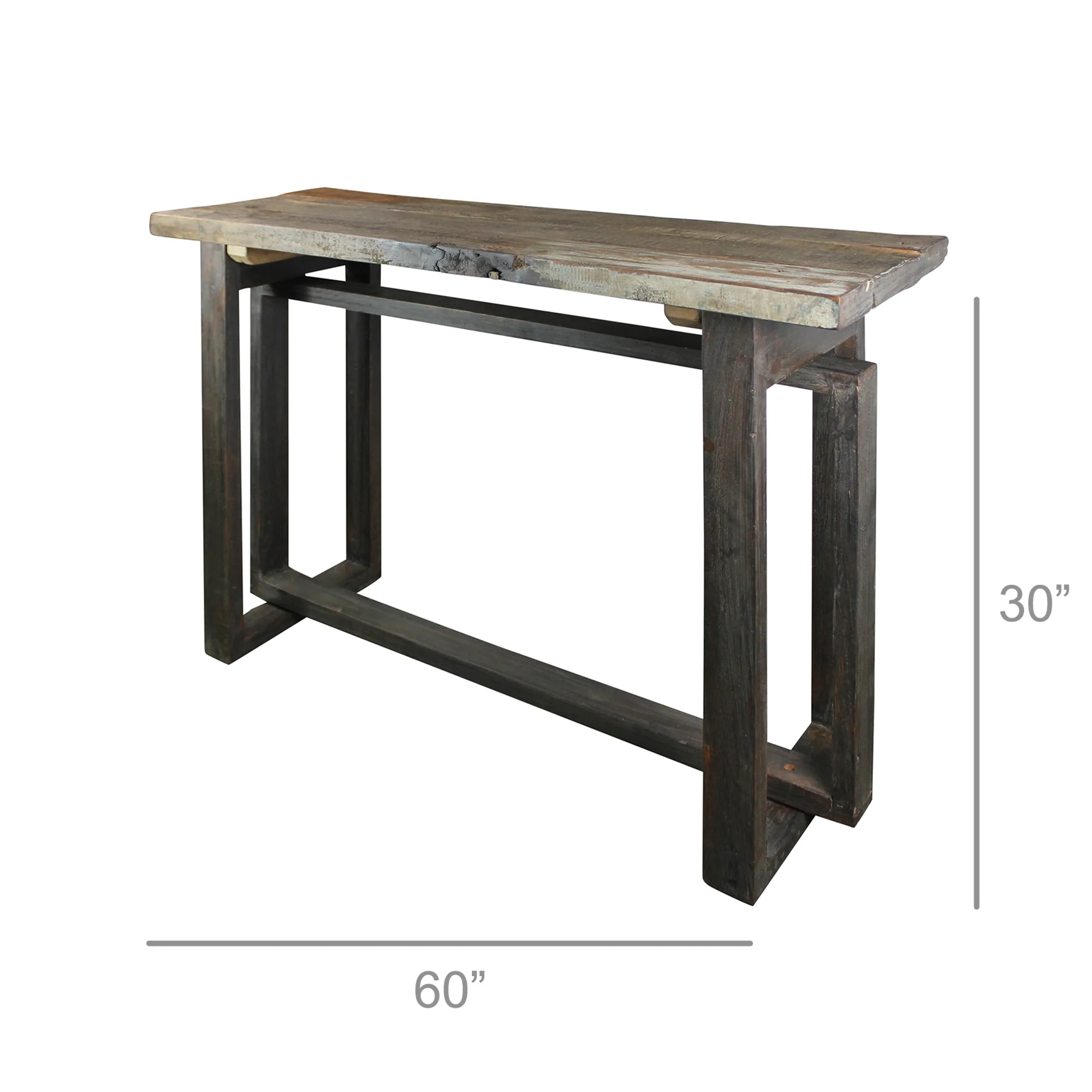 Capital Console Table, Reclaimed Wood By HomArt - Image 3