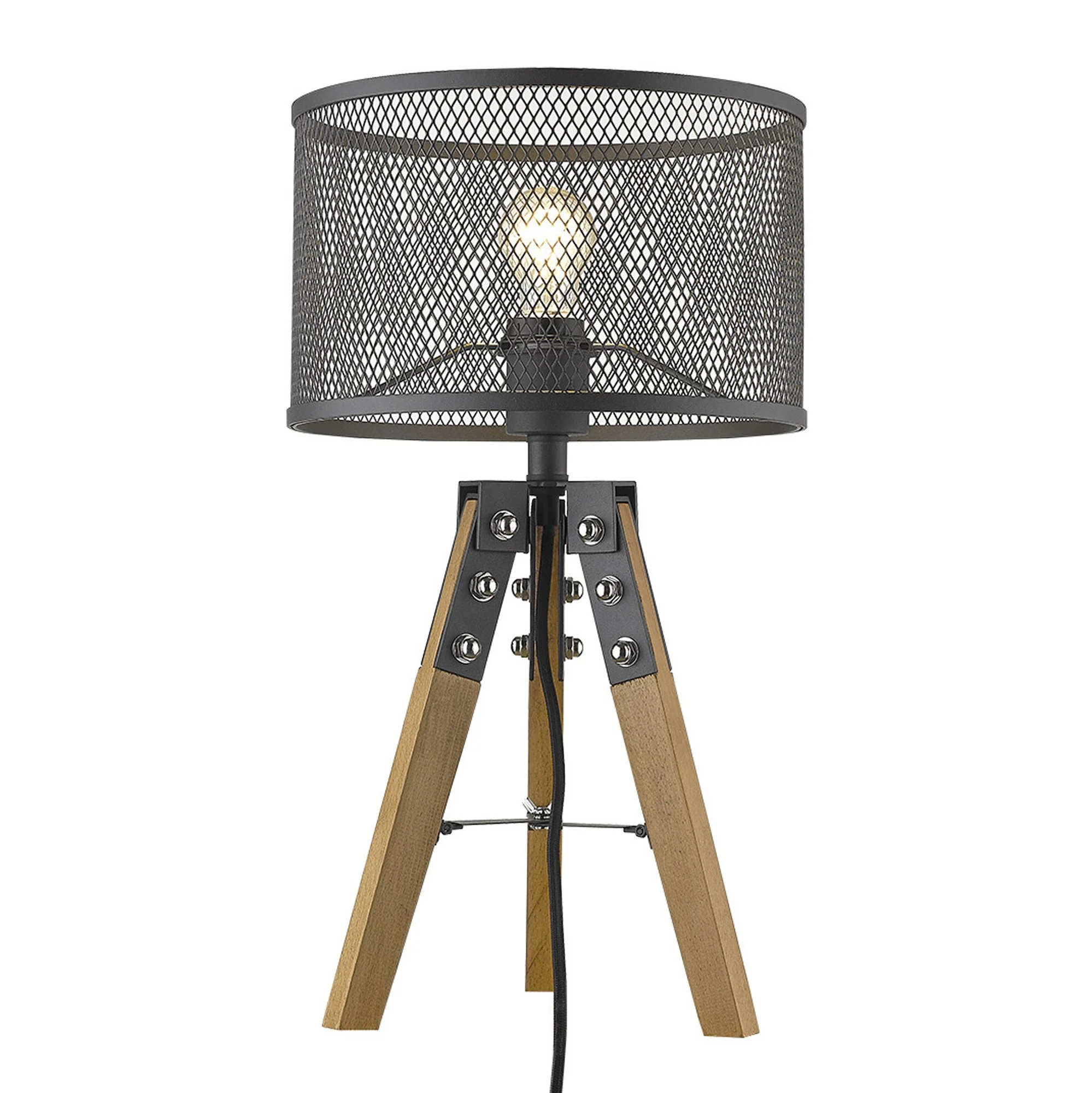 Capprice 1-Light Matte Black Table Lamp By Homeroots - Image 2