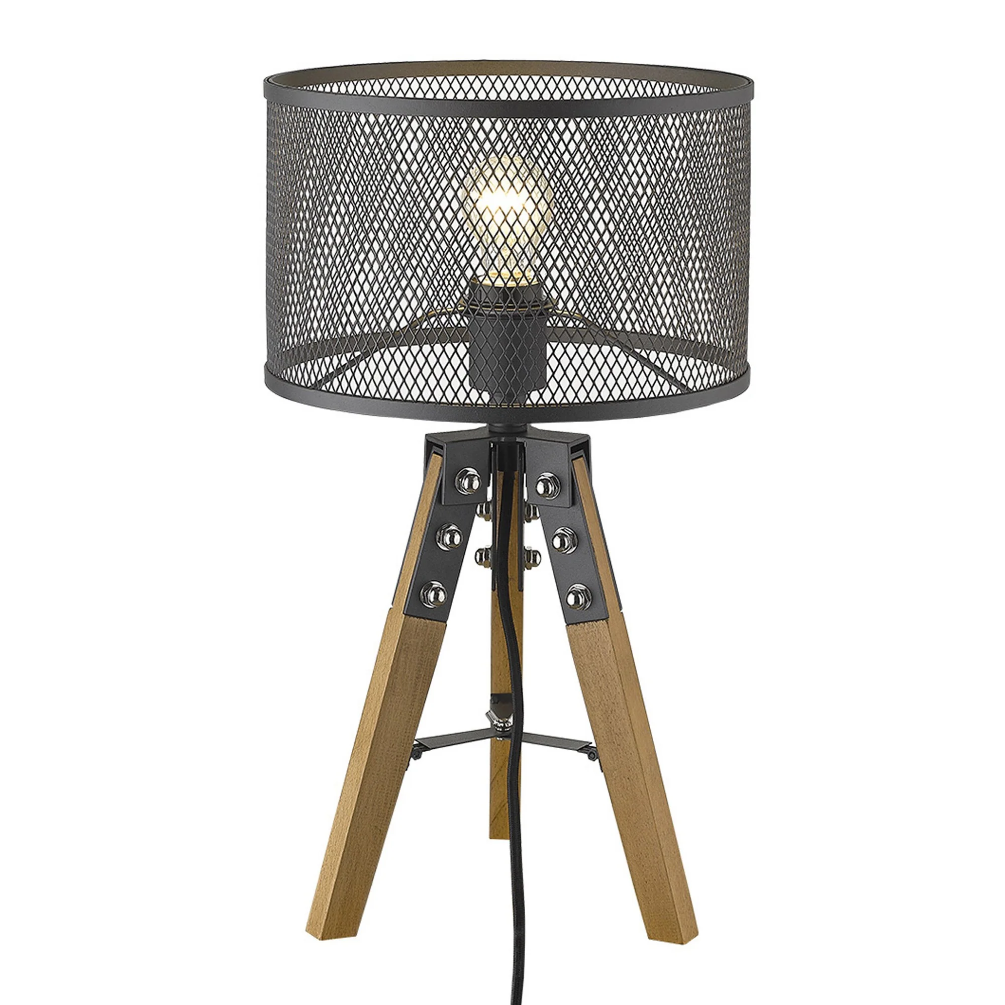 Capprice 1-Light Matte Black Table Lamp By Homeroots - Image 3