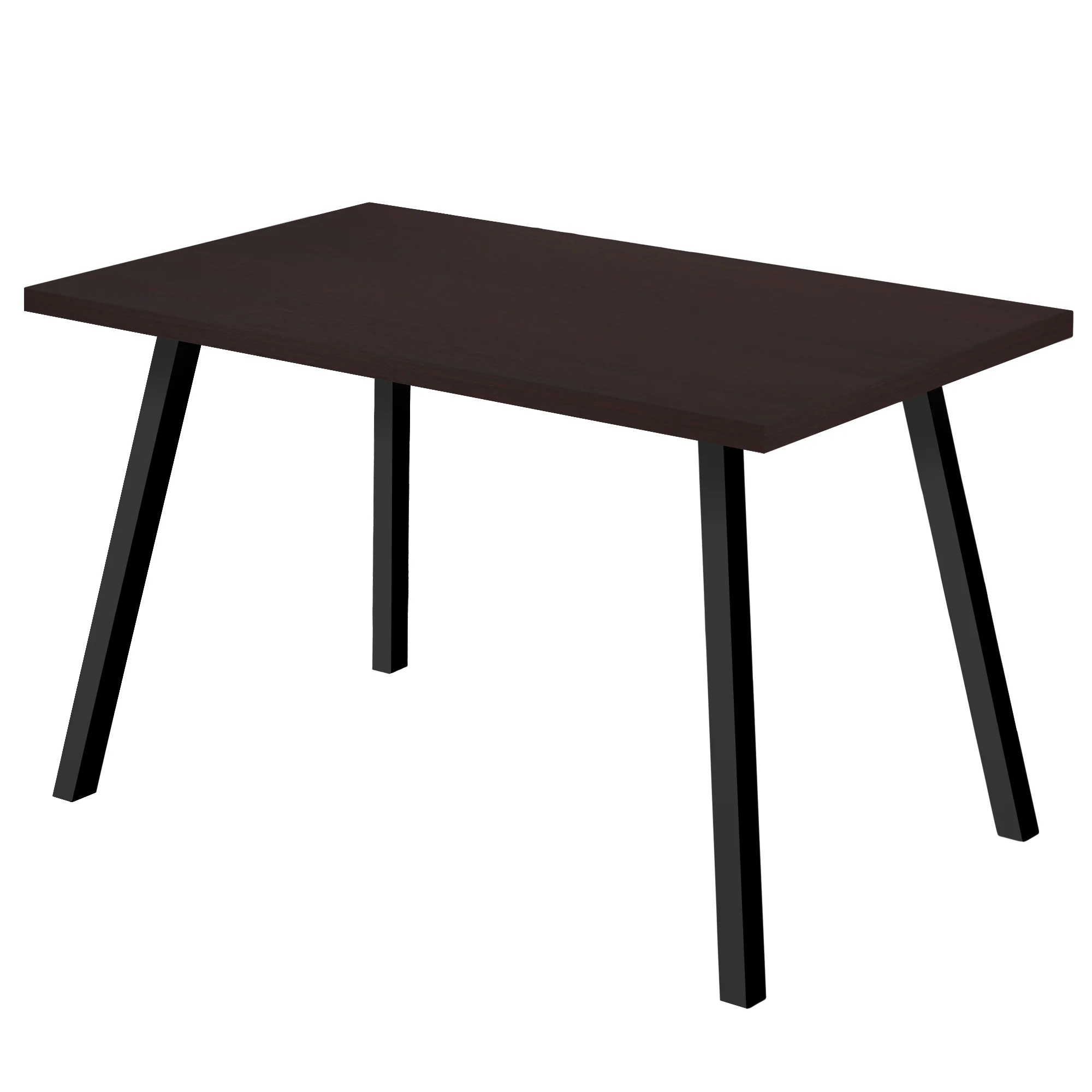 Cappuccino Black Metal Dining Table By Homeroots - Image 2