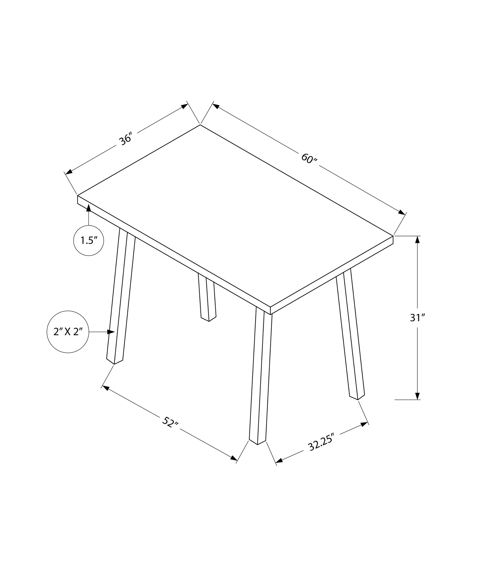Cappuccino Black Metal Dining Table By Homeroots - Image 5
