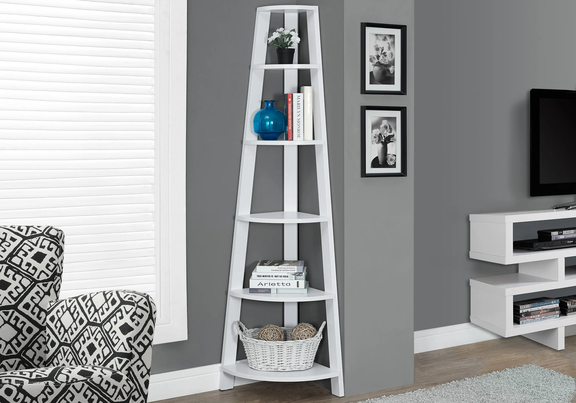Cappuccino Bookshelf By Homeroots - Image 7