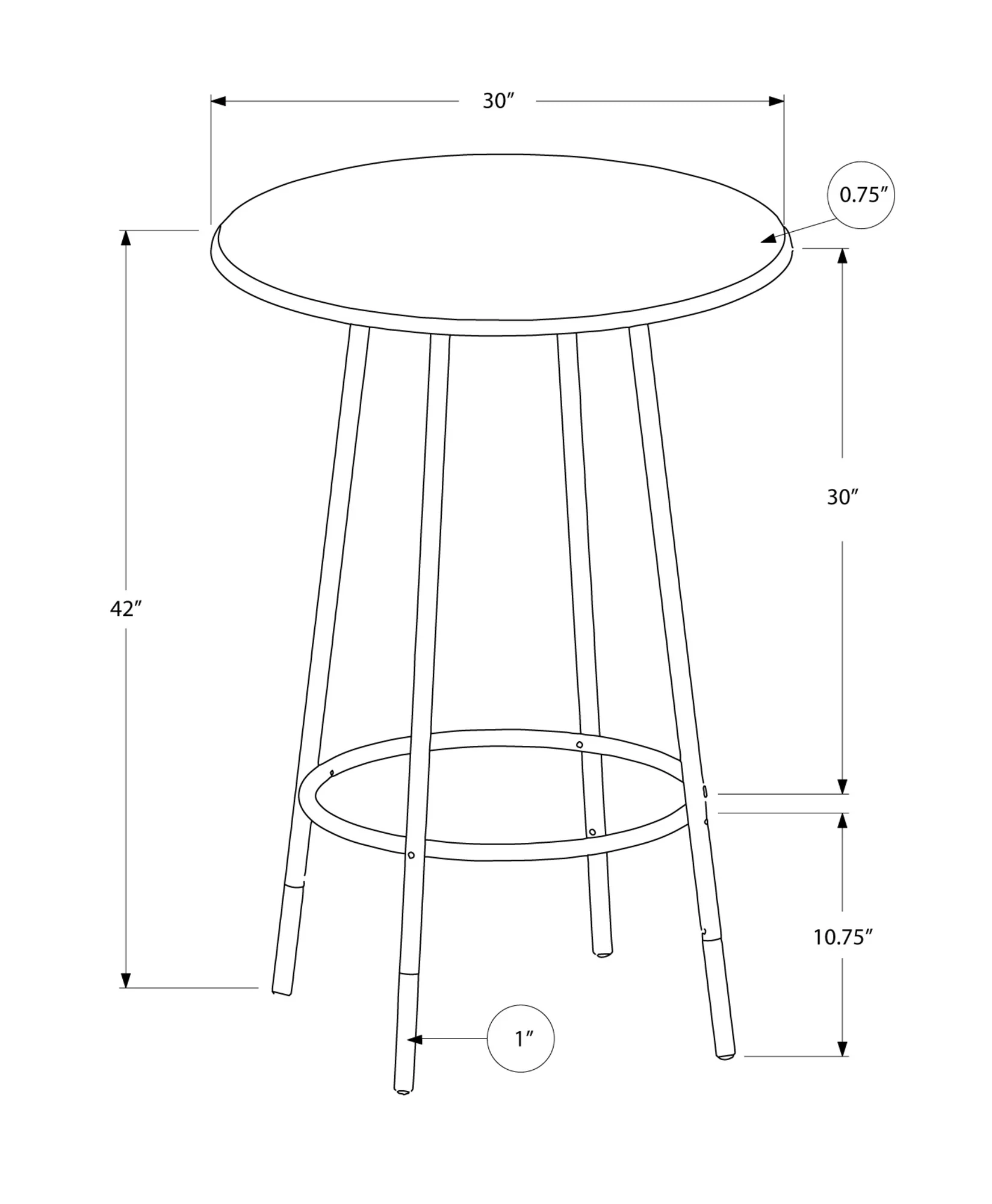 Cappuccino Espresso Mdf Metal Home Bar By Homeroots - Image 3