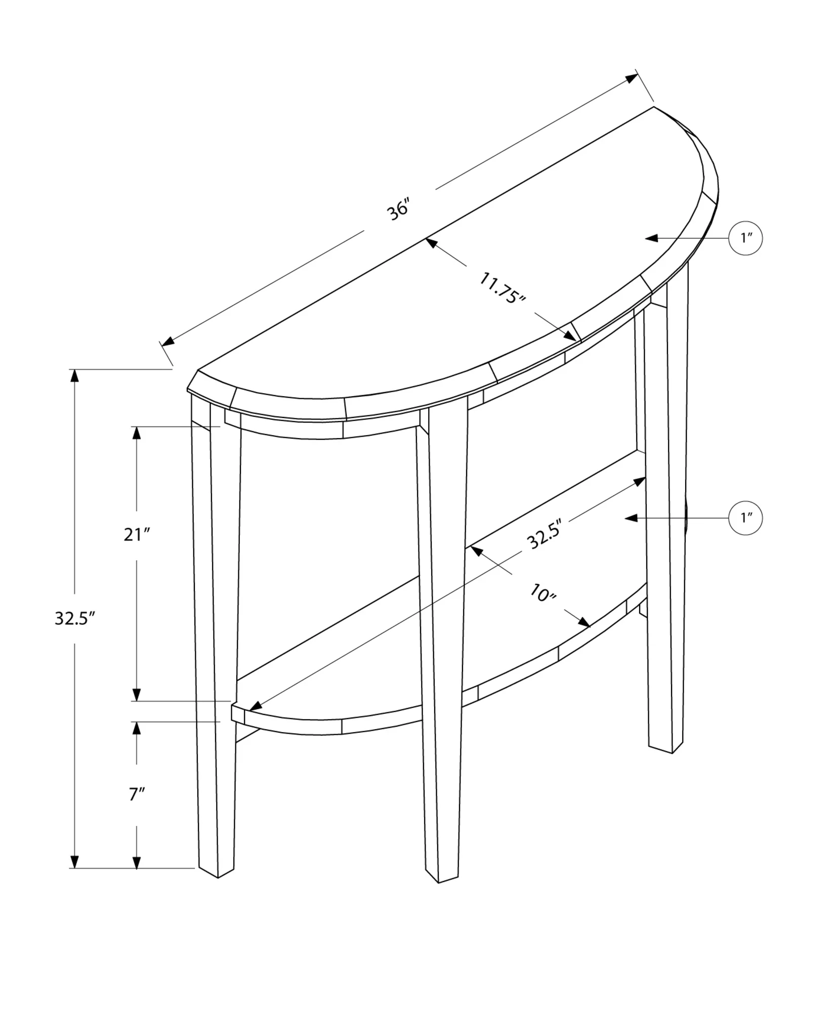 Cappuccino Finish Accent Table By Homeroots - Image 3