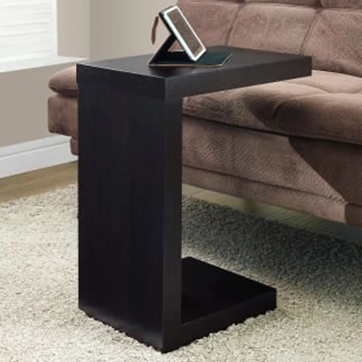 Cappuccino Hollow Core Particle Board Accent Table By Homeroots - 332844 - Image 5
