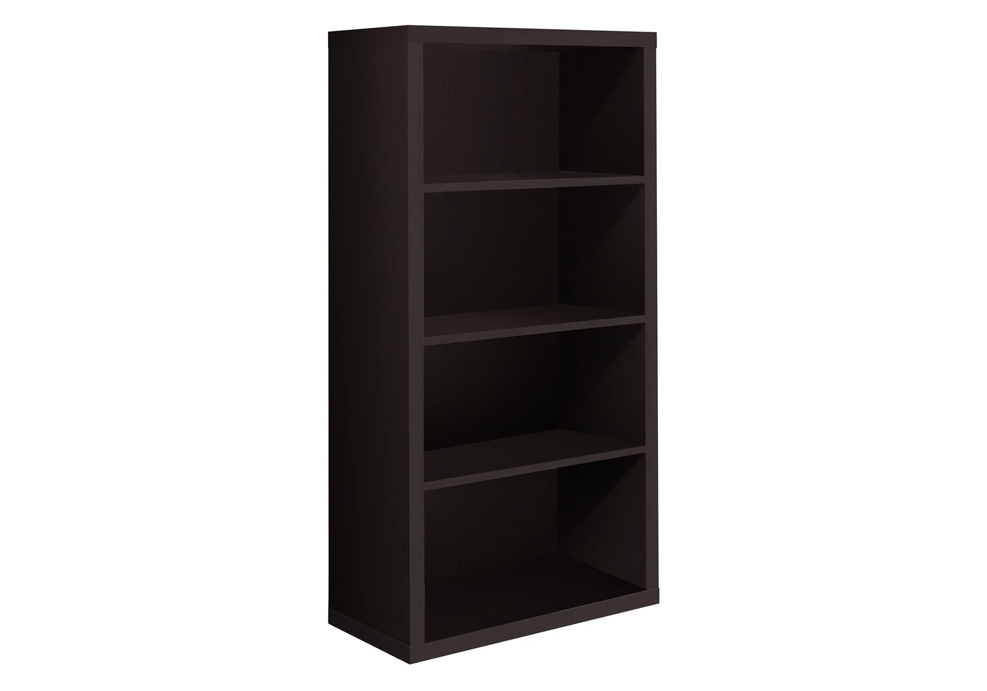 Cappuccino Particle Board Adjustable Shelves Bookshelf By Homeroots - Image 2