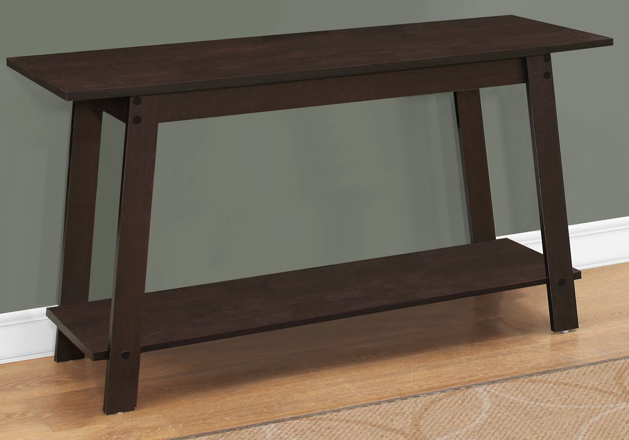 Cappuccino Particle Board Laminate TV Stand By Homeroots - Image 2