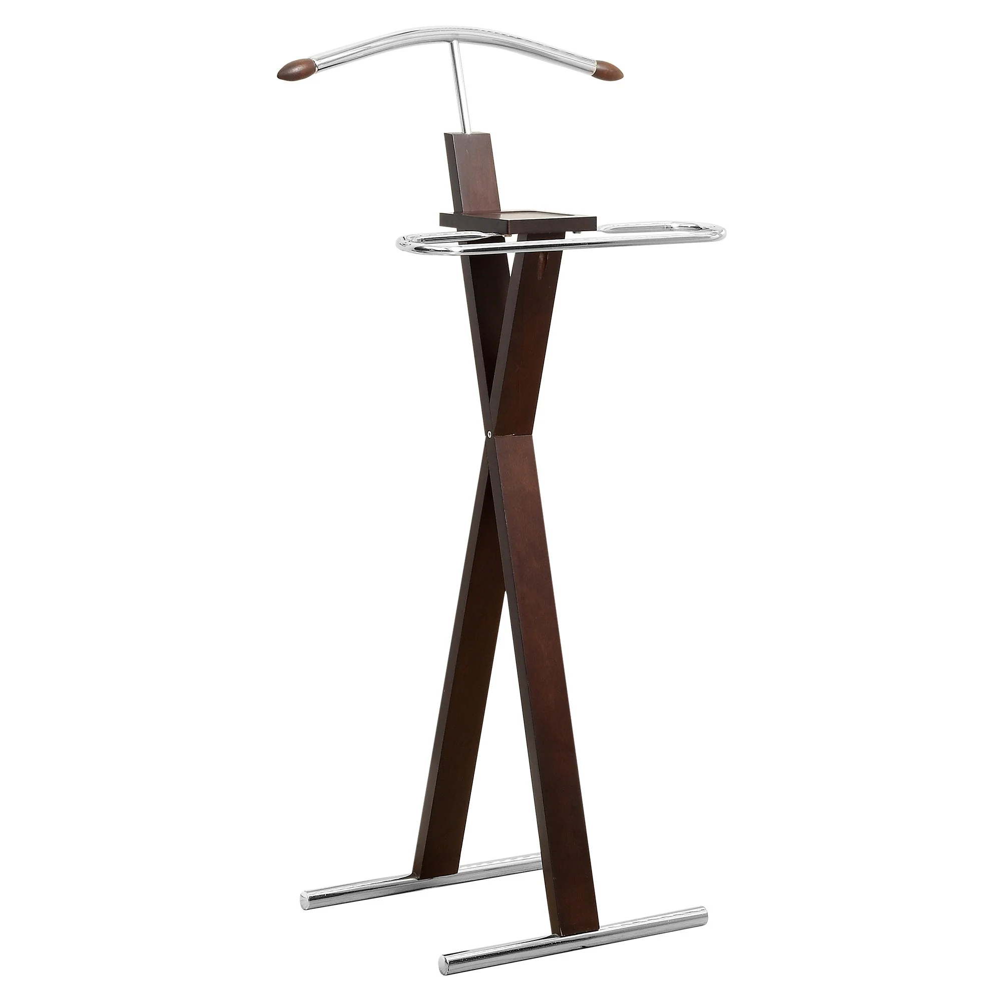 Cappuccino  Solid Wood  Metal  Valet By Homeroots - Image 2