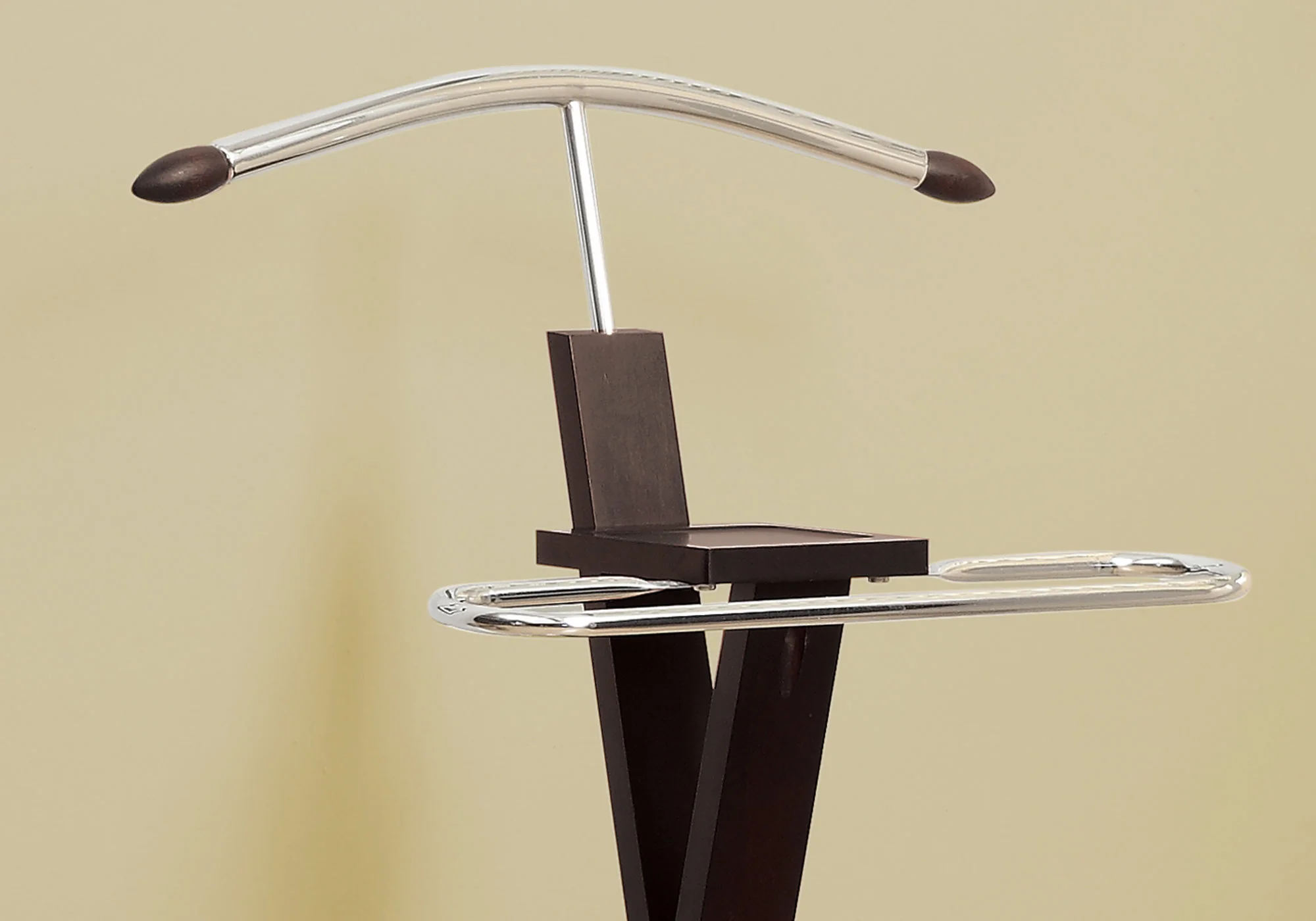 Cappuccino  Solid Wood  Metal  Valet By Homeroots - Image 3