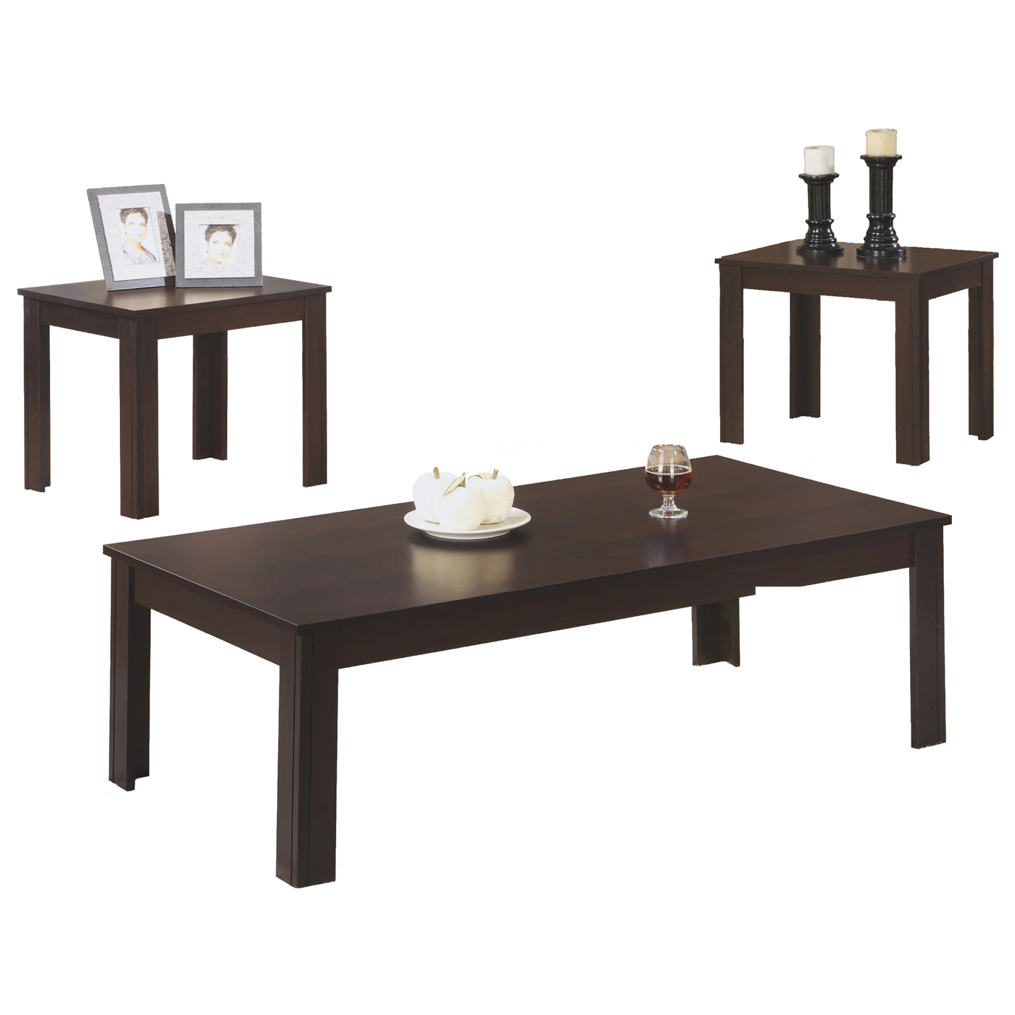 Cappuccino Table Set - 3Pcs Set By Homeroots - Image 4