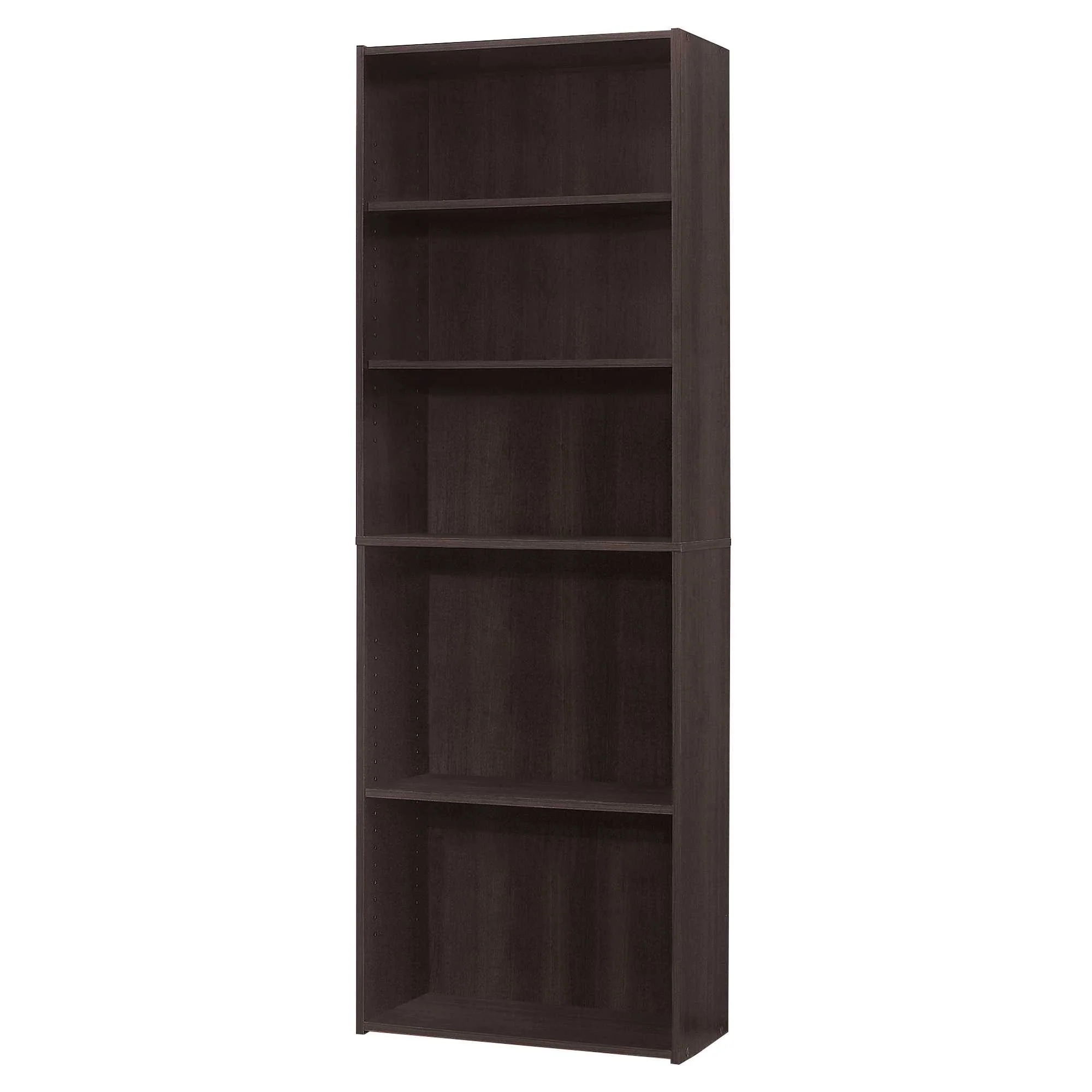 Cappuccino Wood Adjustable Bookcase By Homeroots - Image 3