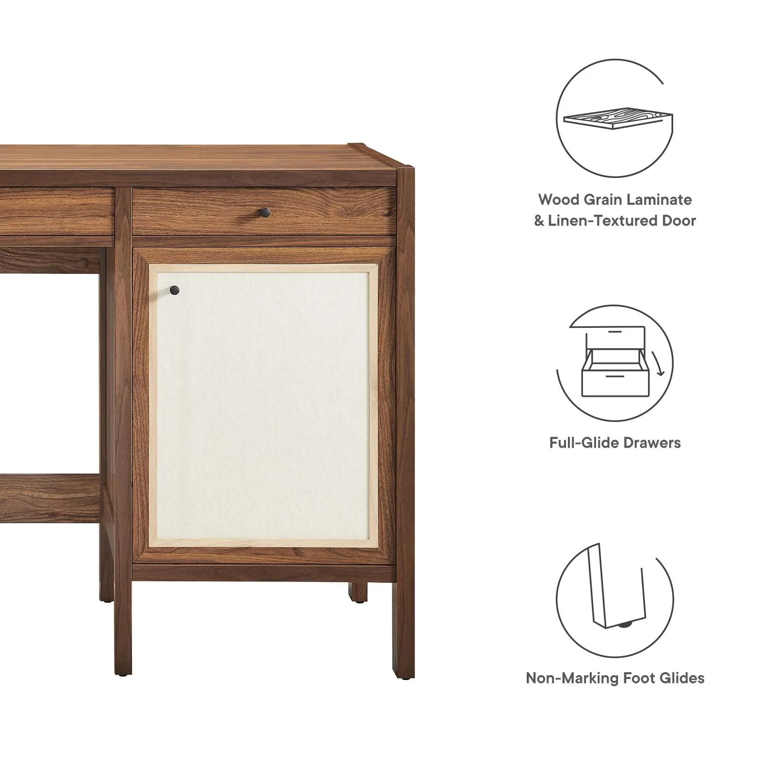 Capri 49" Wood Grain Office Desk By Modway - EEI-6617 - Image 8