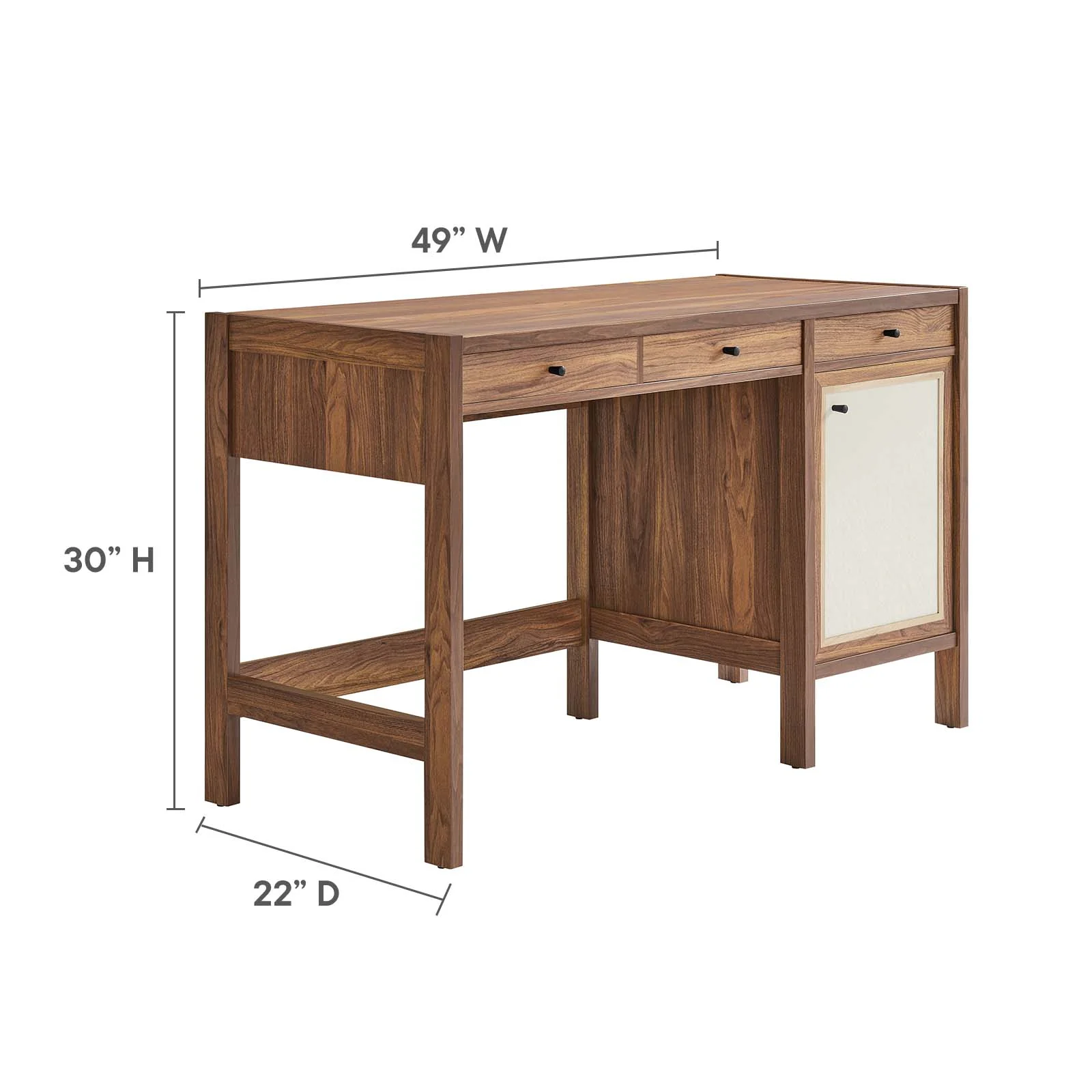Capri 49" Wood Grain Office Desk By Modway - EEI-6617 - Image 9