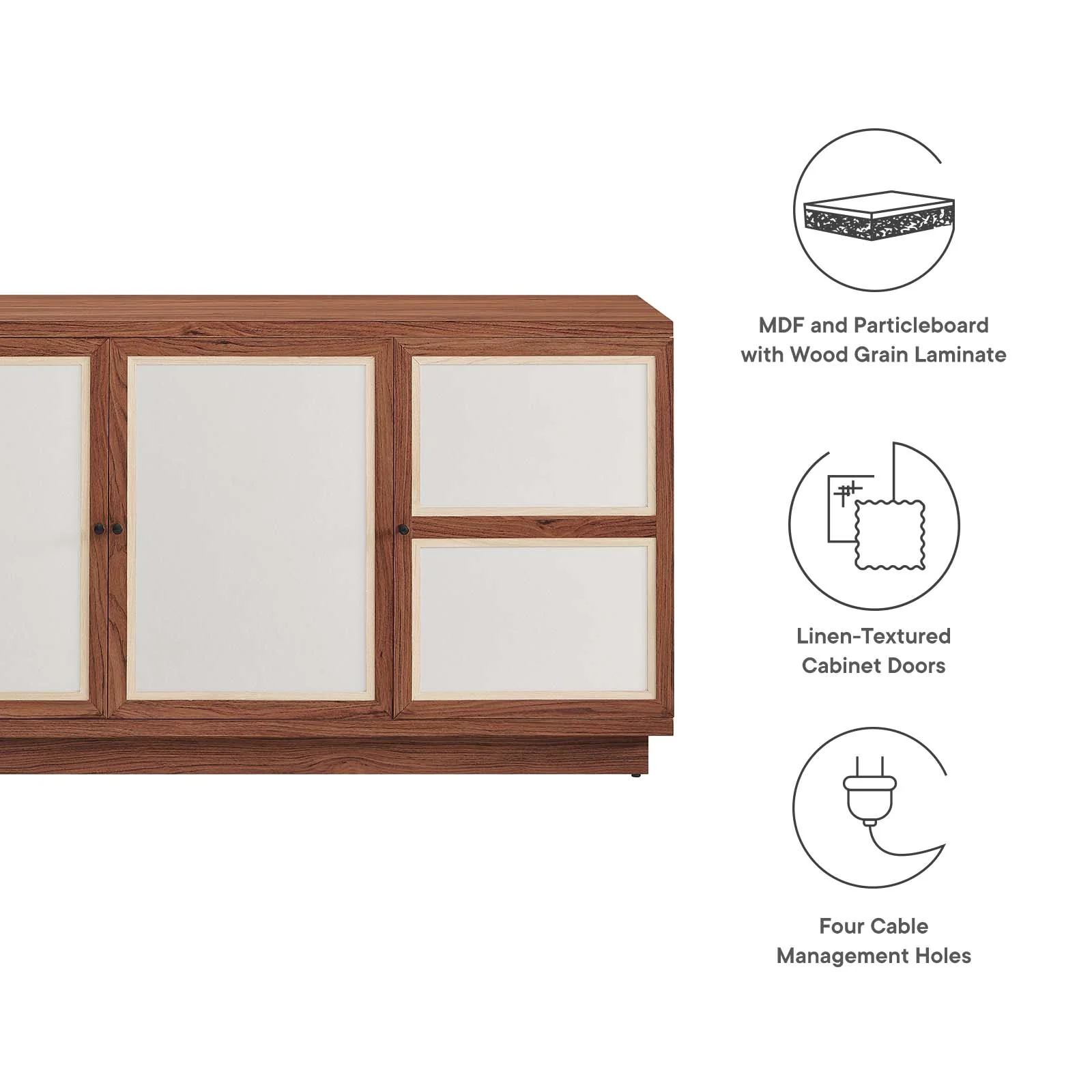 Capri 63" Wood Grain TV Console By Modway - EEI-6865 - Image 9