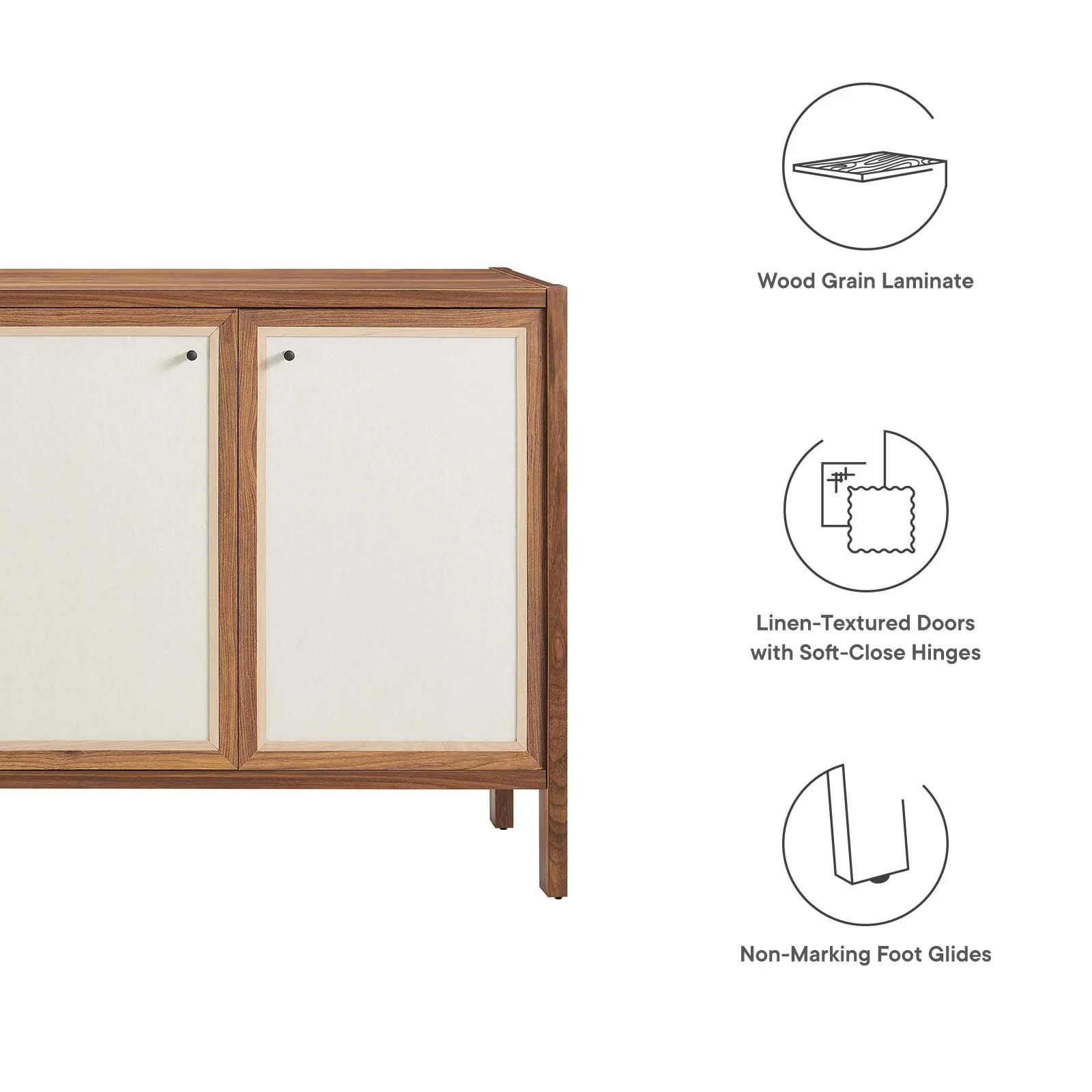 Capri 65" Wood Grain Sideboard Storage Cabinet By Modway - EEI-6616 - Image 6
